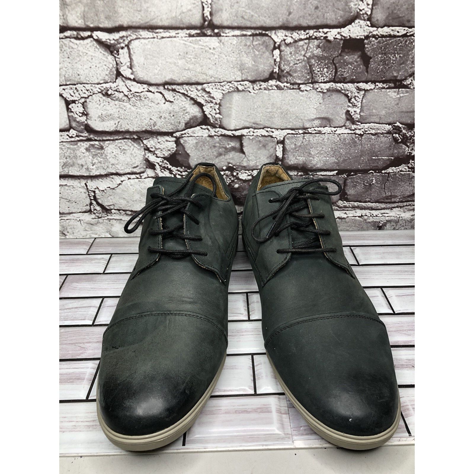 Florsheim Florsheim Blue Leather Cap Toe Lace Up Oxfords Casual Shoes Size US 12 / EU 45 - 14 Thumbnail