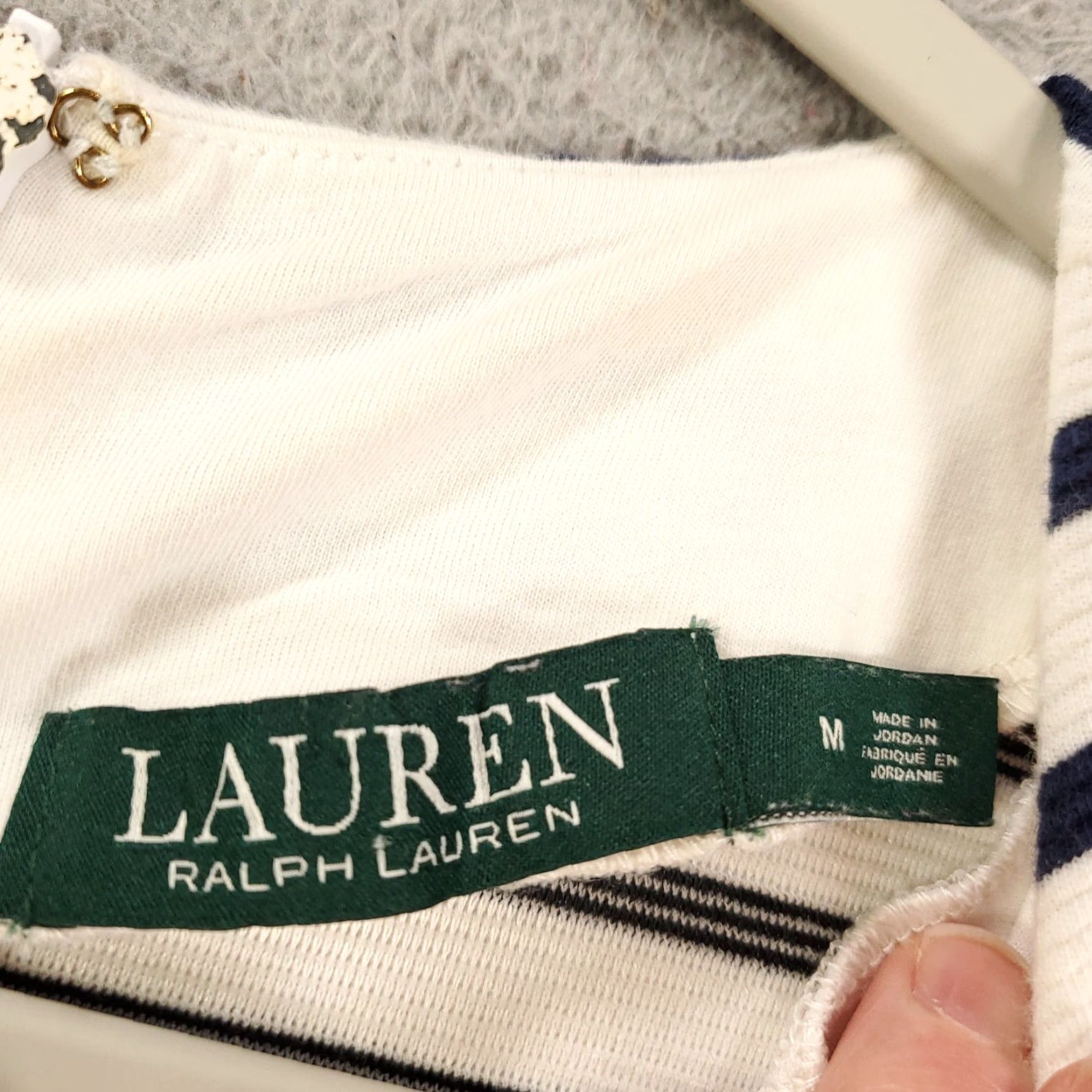 Ralph Lauren Ralph Lauren Shift Dress Womens Medium White Navy Nautical Striped Back Zip Shirt Dress Size M / US 6-8 / IT 42-44 - 7 Thumbnail