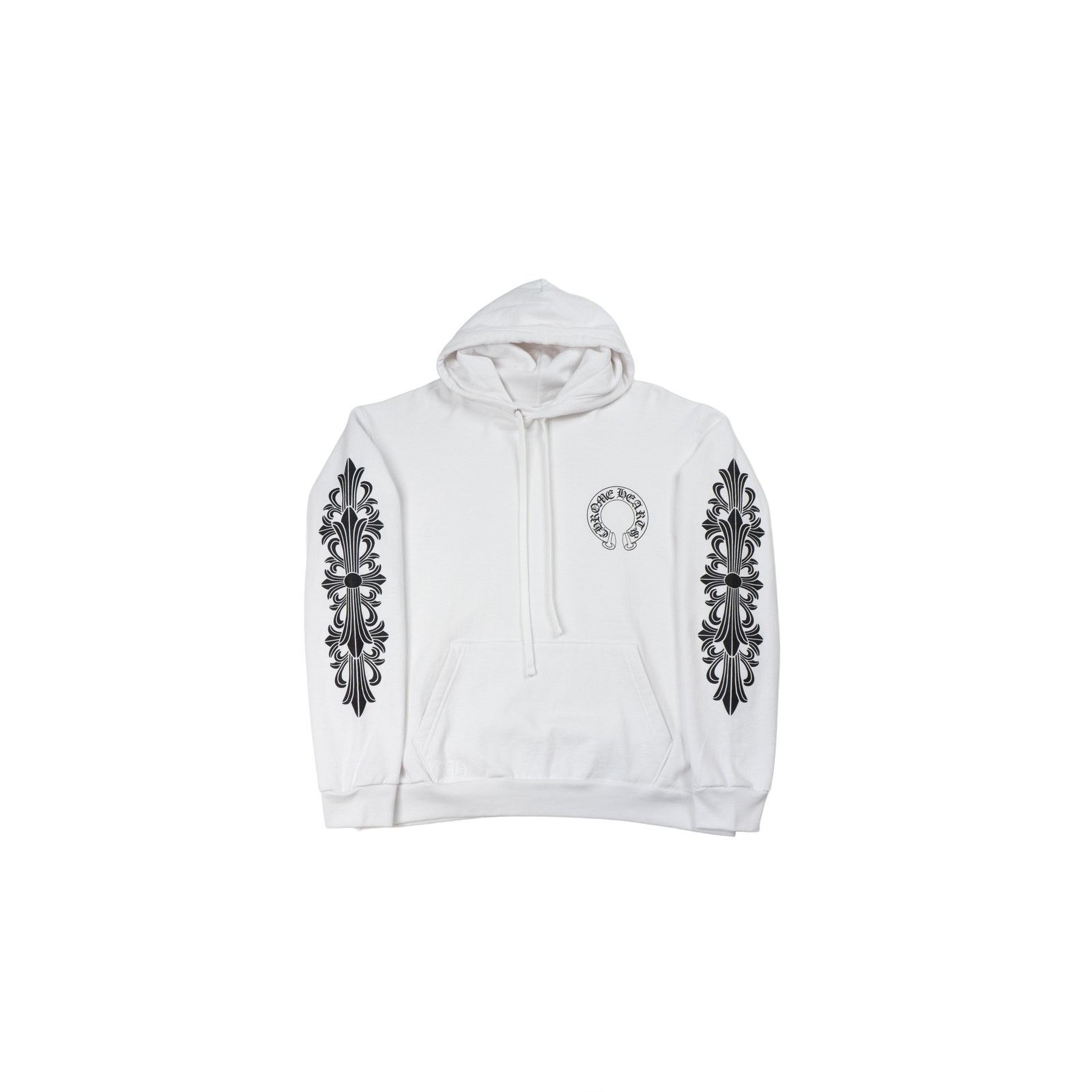 Chrome Hearts Floral Horseshoe Hoodie 'White' Size US L / EU 52-54 / 3 - 1 Thumbnail