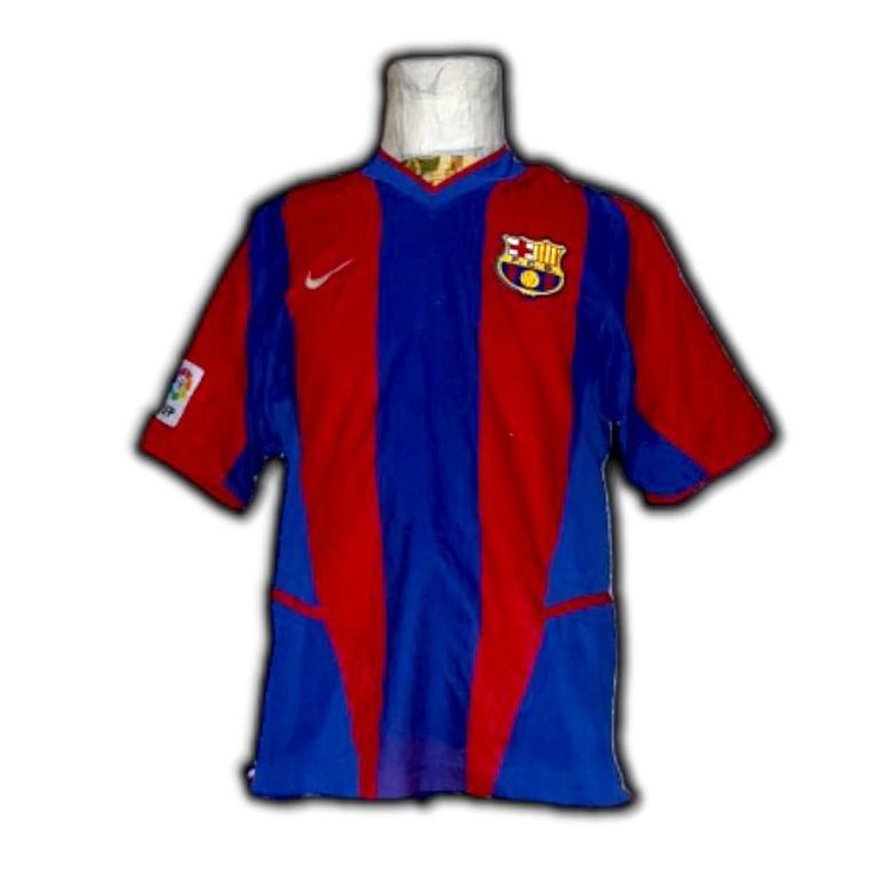 Nike Fc Barcelona Spain 2002 2003 Home Shirt Jersey Size US S / EU 44-46 / 1 - 2 Thumbnail