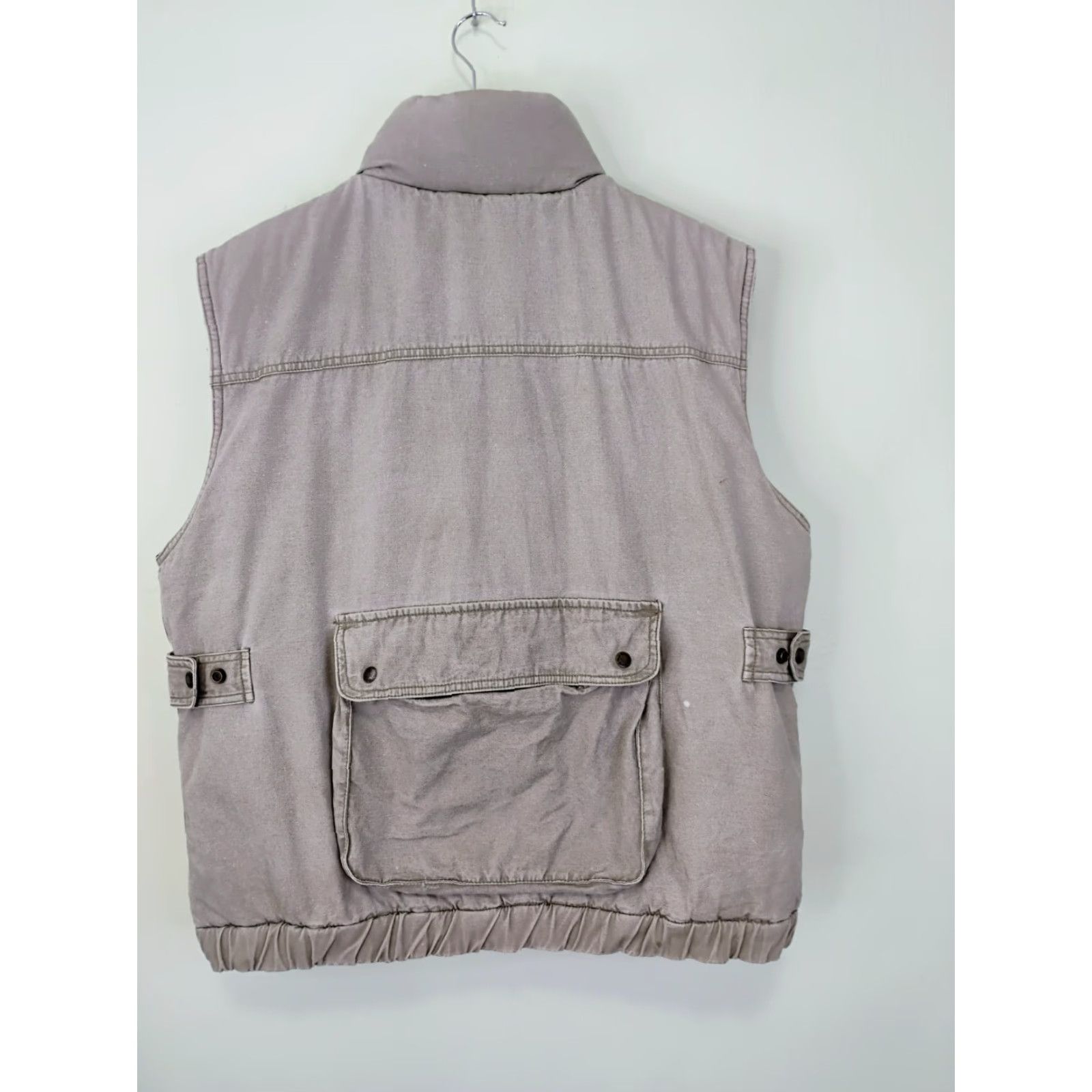 Vintage VINTAGE Wear Guard Canvas Cargo Vest Large Quilt Lined Hiking Hunting Fishing Corduroy Collar Stand-Up Collar Pockets Zip Snap Men Vest Size US L / EU 52-54 / 3 - 2 Thumbnail