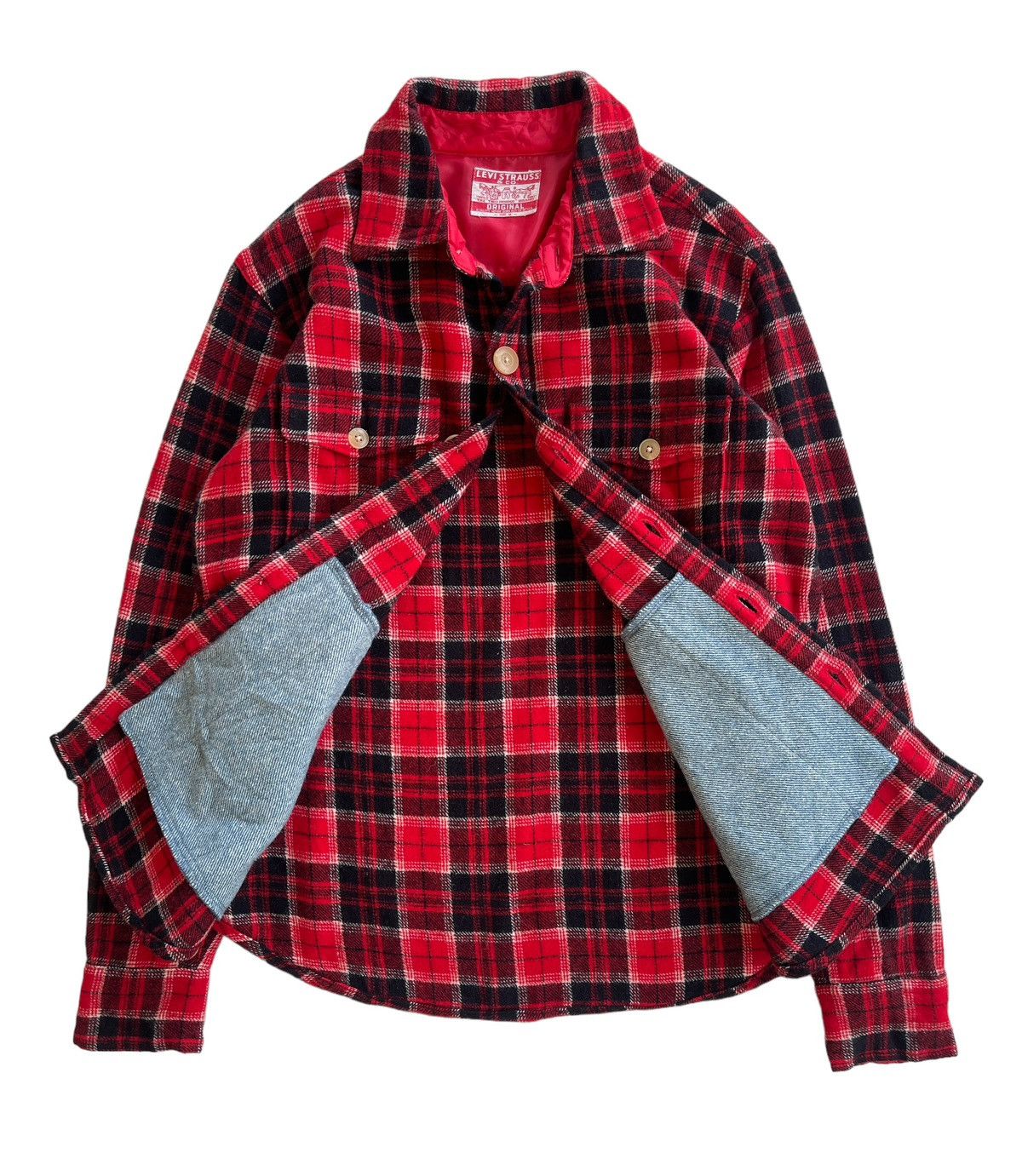 Levi's Vintage Levis Wool Tartan Flannel Size M / US 6-8 / IT 42-44 - 3 Thumbnail