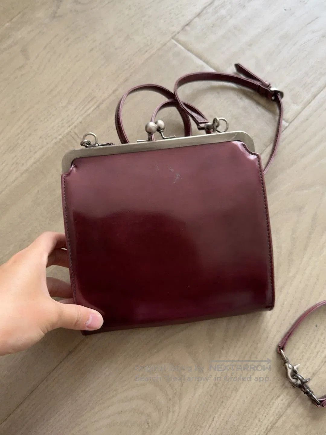 Jean Paul Gaultier Jean Paul Gaultier Wine Red Rose Clasp Bag. Size ONE SIZE - 3 Thumbnail
