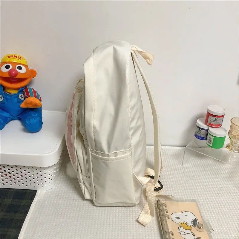 Vintage Cute Rabbit Young Girl School Backpack Size ONE SIZE - 6 Thumbnail