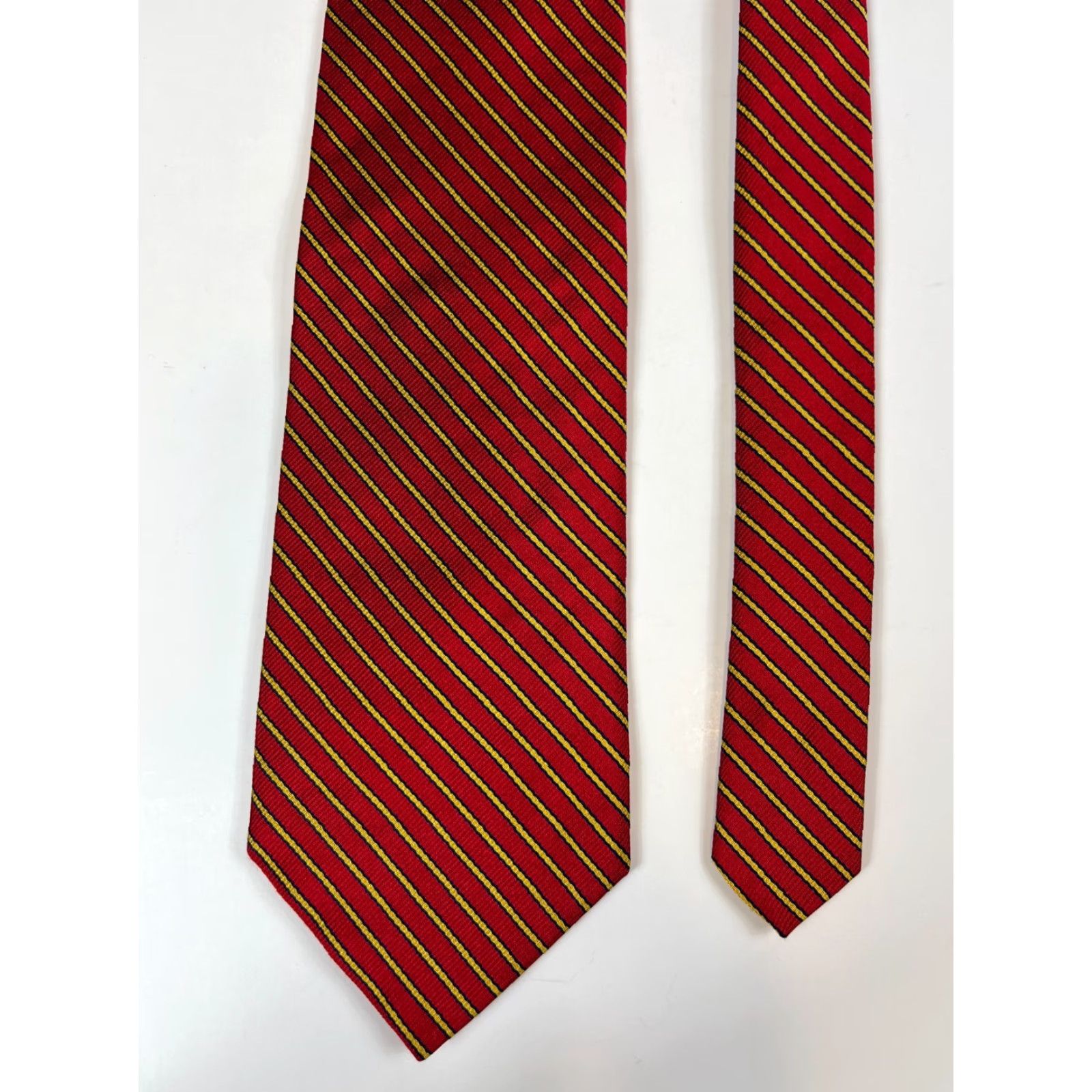Brooks Brothers Brooks Brothers Makers Silk Tie Striped Men’s Tie, Red, 100% Silk, Woven in England, Made in USA, Length 58", Width 3.75" Size ONE SIZE - 5 Thumbnail