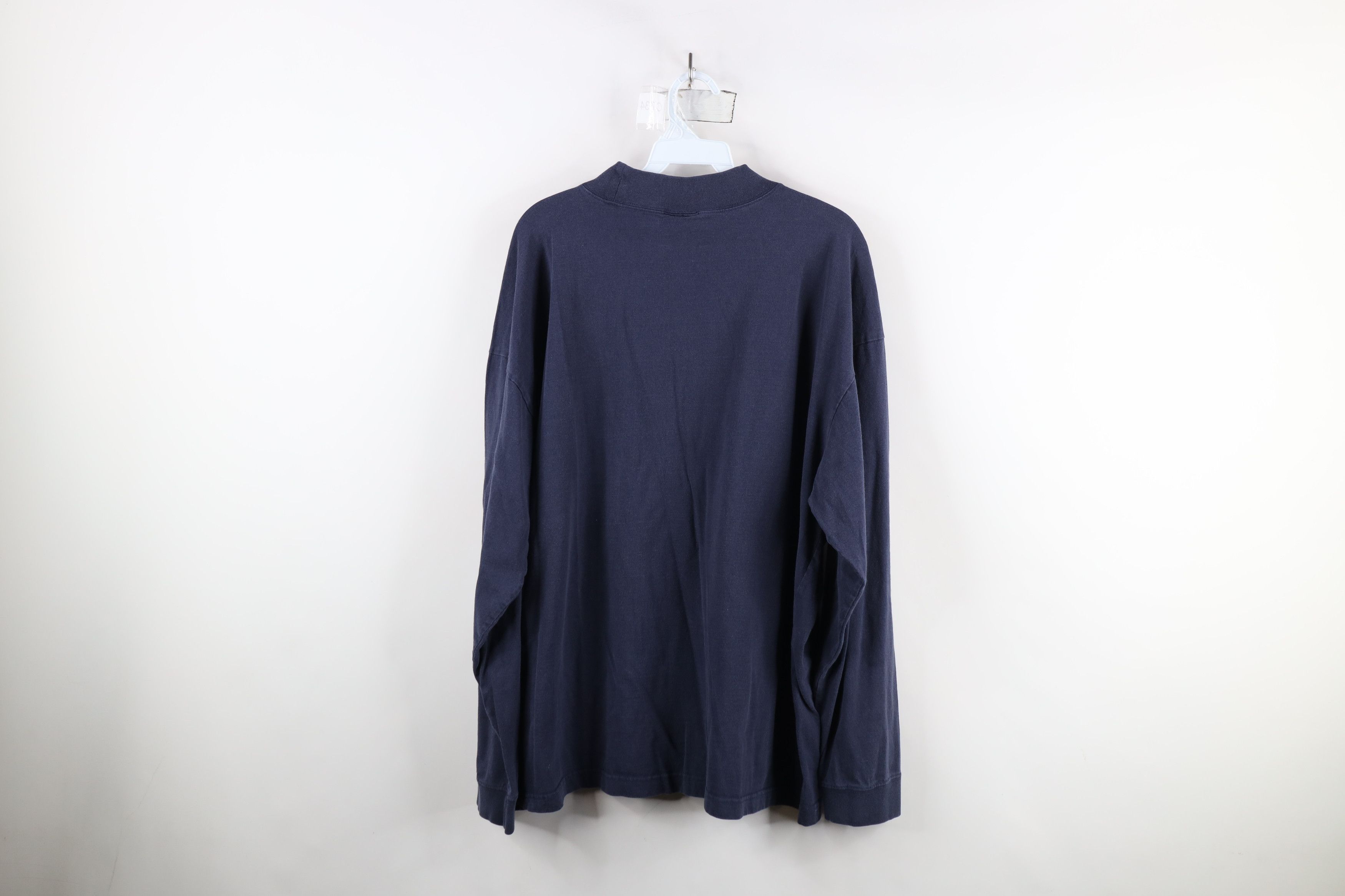 Vintage Vintage 90s Dame University Mock Neck Long Sleeve T-Shirt Size US XXL / EU 58 / 5 - 11 Thumbnail