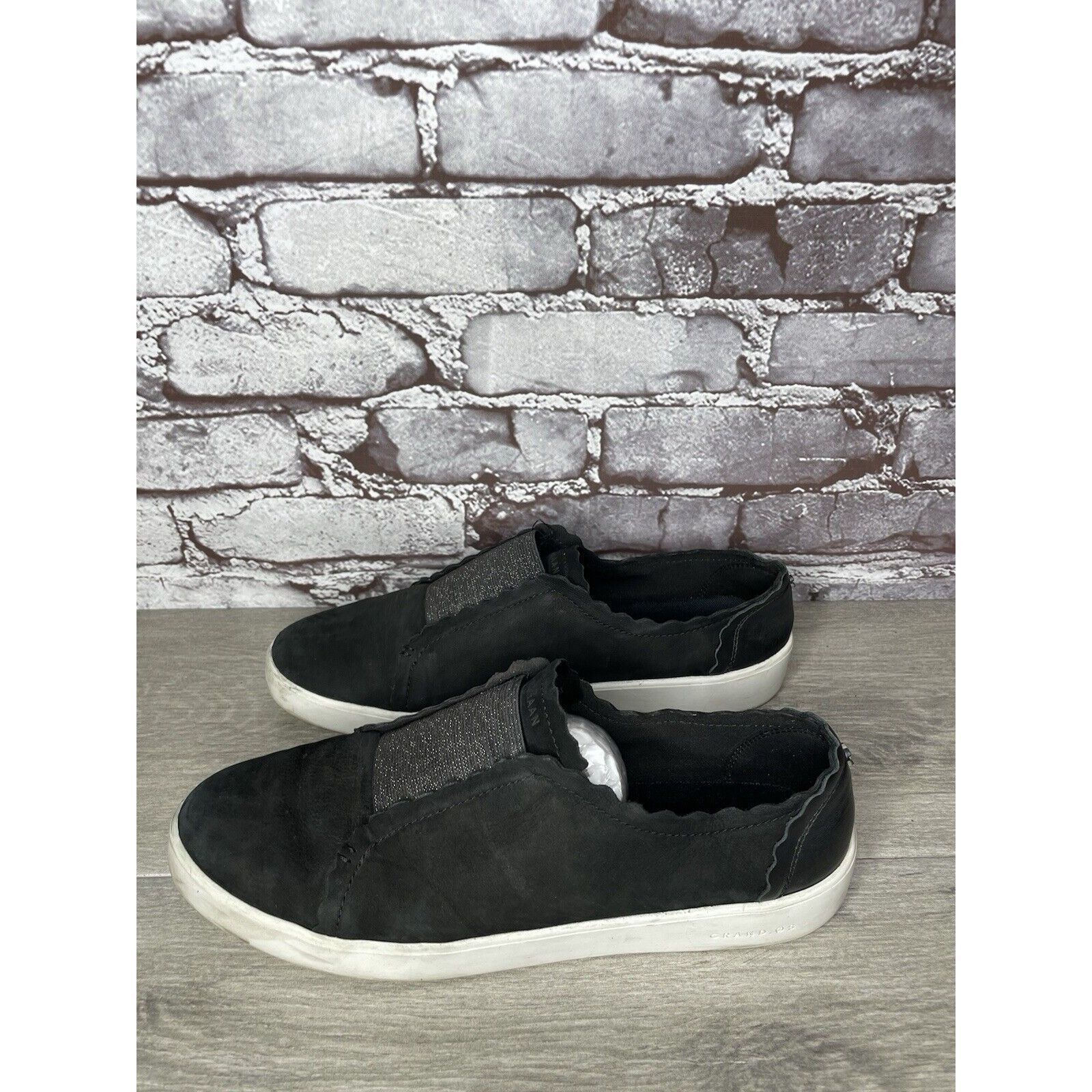 Cole Haan Cole Haan Grand Os Black Nubuck Leather Slip On Comfort Shoe Size US 9.5 / IT 39.5 - 9 Thumbnail