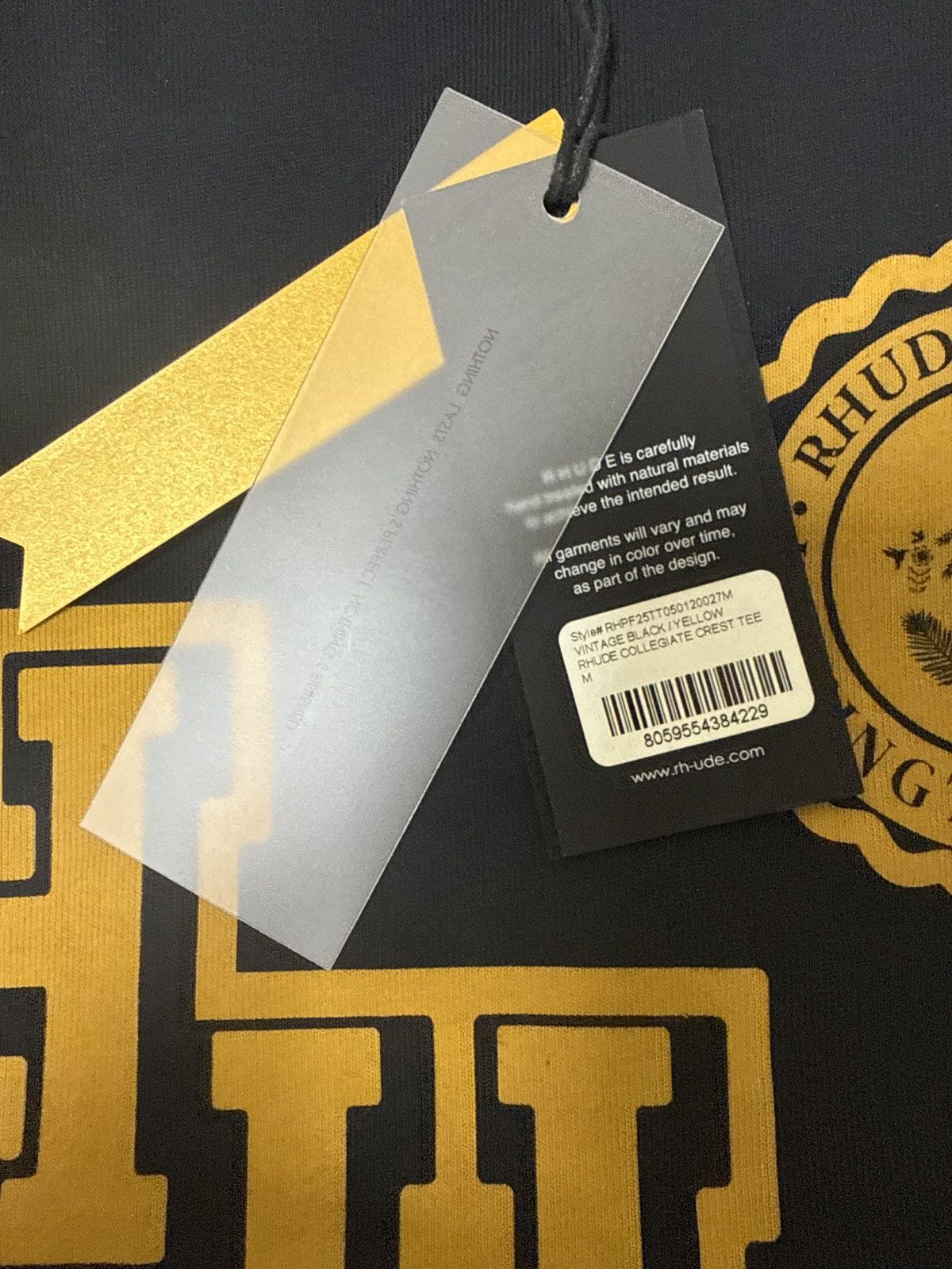 Rhude Rhude Collegiate Black Tshirt Size US M / EU 48-50 / 2 - 6 Thumbnail