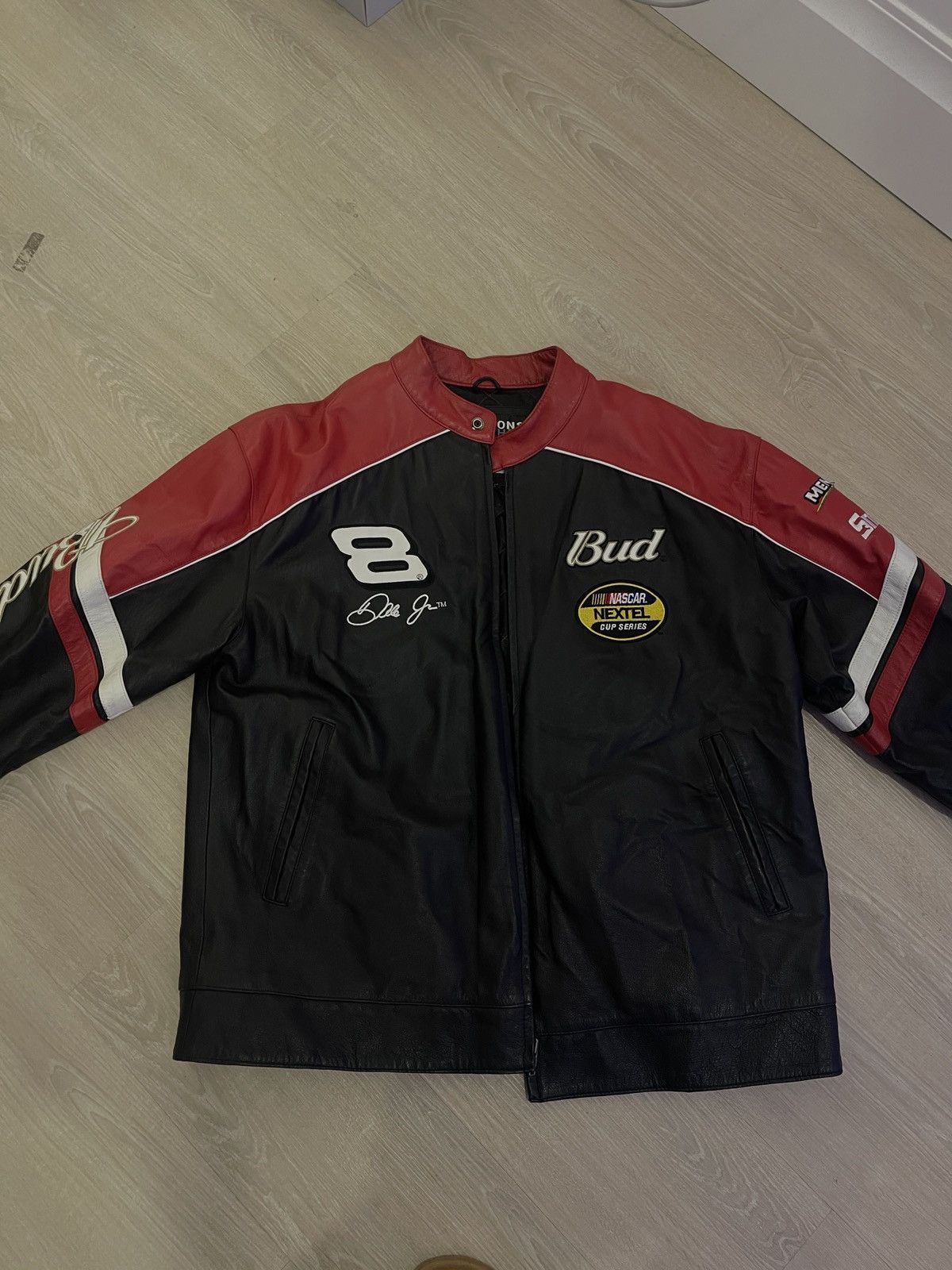Wilsons Leather Budweiser NASCAR Leather Racing Jacket Size US L / EU 52-54 / 3 - 10 Thumbnail
