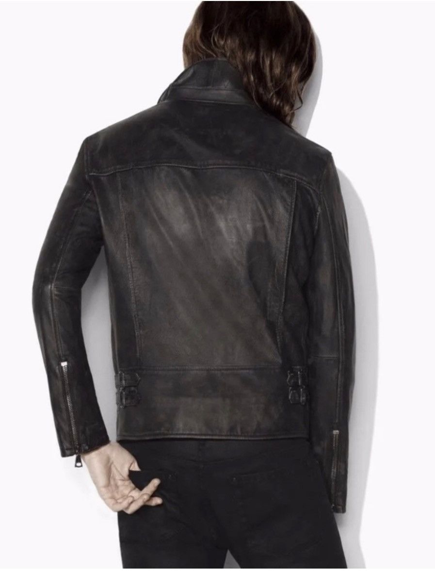 John Varvatos Distressed Leather Chelsea Biker Jacket EU54 USA44 Size US L / EU 52-54 / 3 - 2 Thumbnail