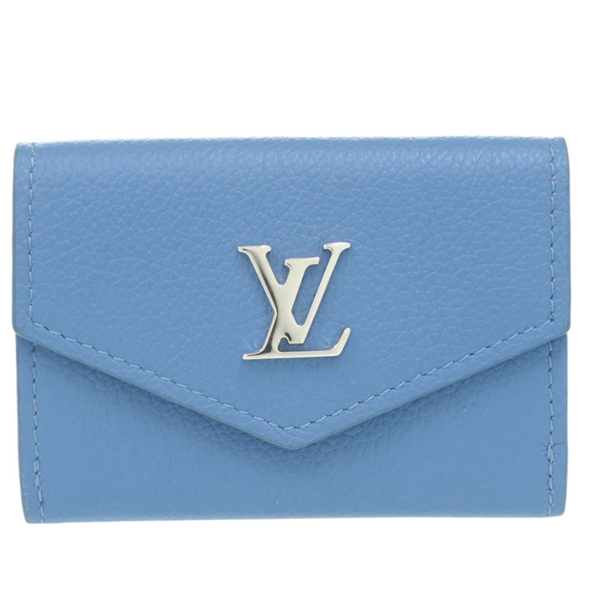 Louis Vuitton Excellent condition Louis Vuitton Portefeuille Rock Mini M67861, blue leather with silver hardware, LV tri-fold wallet 1036 Size ONE SIZE - 1 Thumbnail