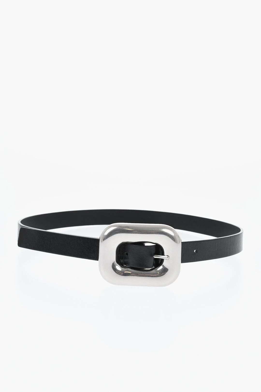 Bottega Veneta og1mm0426 Size: 70 / Slim-Fit Leather Belt in Black Size ONE SIZE - 2 Thumbnail