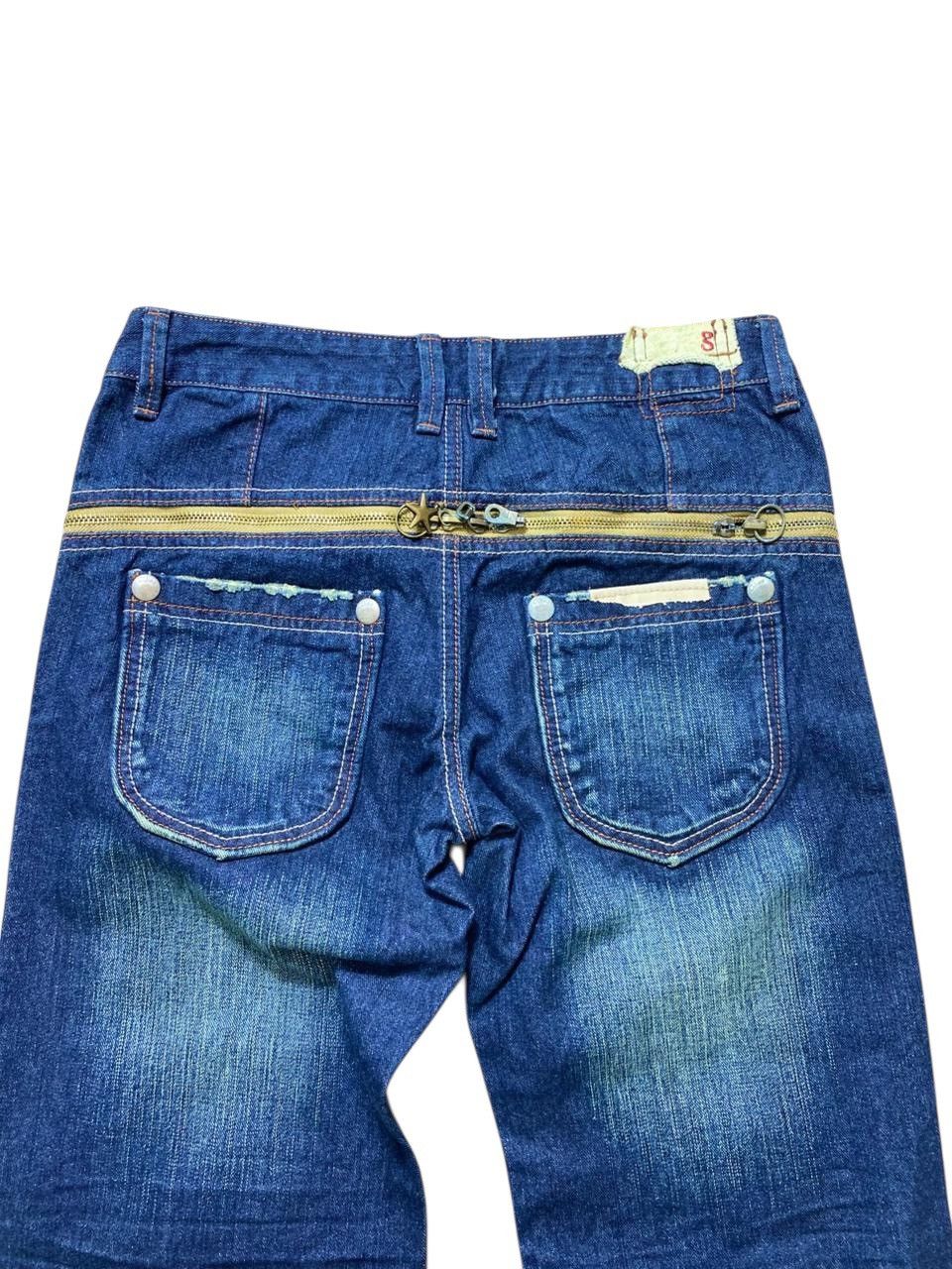 Beauty Beast 2000s Gozo Japanese Lgb Style Multizipper Faded Baggy Jeans Size US 29 - 9 Thumbnail
