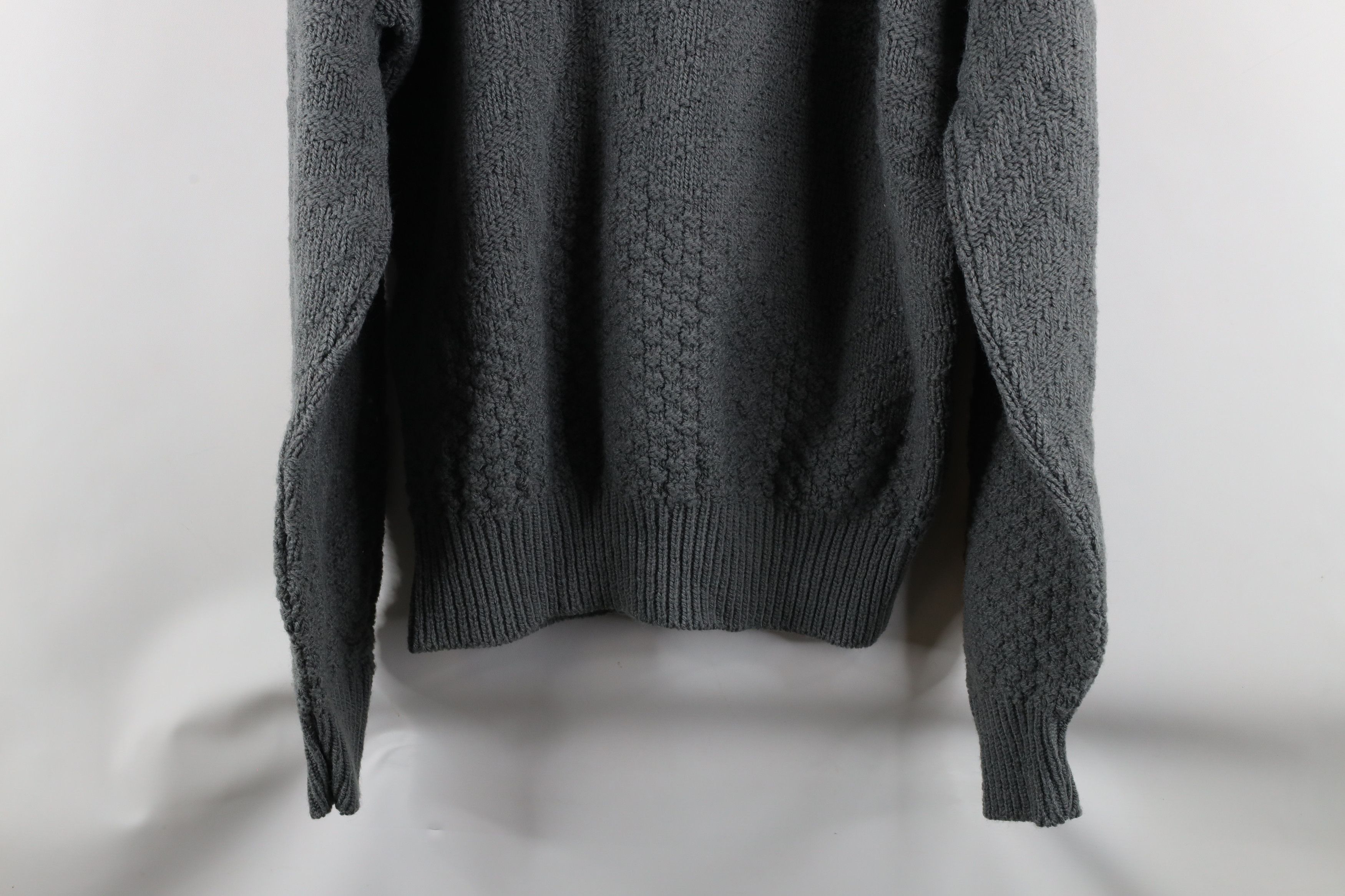 Vintage Vintage 90s Streetwear Chunky Knit Crewneck Sweater Gray USA Size US XL / EU 56 / 4 - 7 Thumbnail