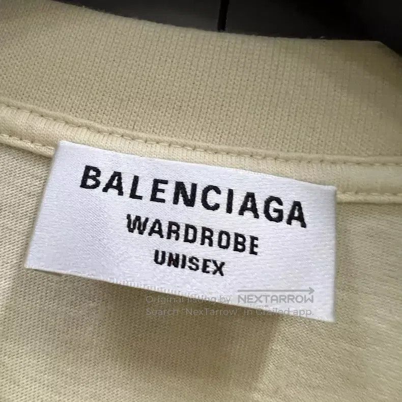 Balenciaga Balenciaga Beige Logo Embroidered Short Sleeve, Size S Size US S / EU 44-46 / 1 - 2 Thumbnail