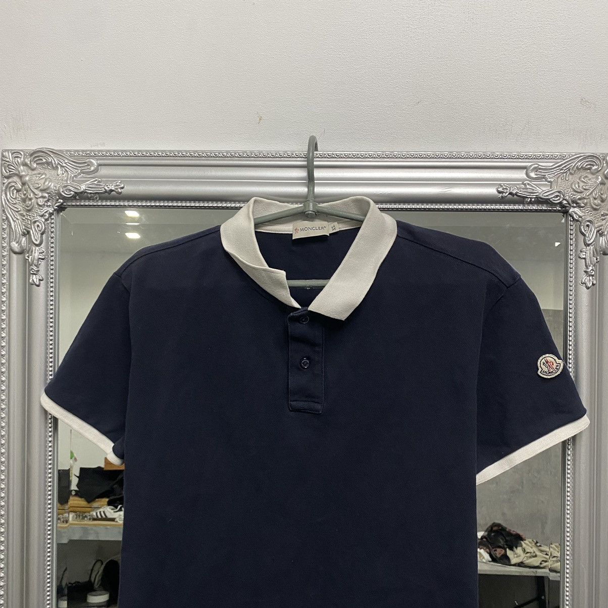 Moncler Moncler Polo Shirt Shoulders Logo Size US XL / EU 56 / 4 - 2 Thumbnail