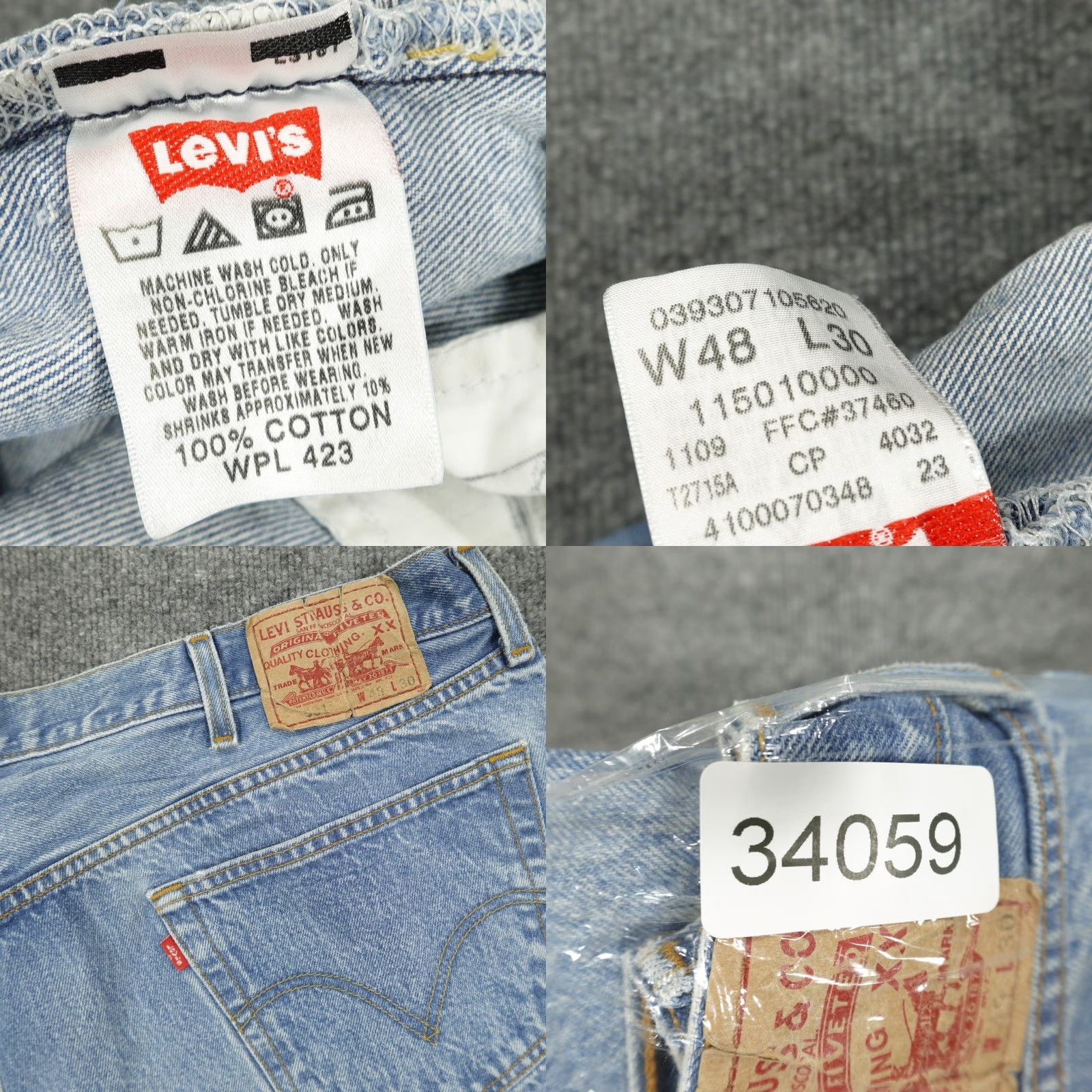 Levi's VINTAGE Levi's 501 Jeans Mens 42x27 Blue Original Fit Straight Button Fly Size US 42 / EU 58 - 8 Thumbnail
