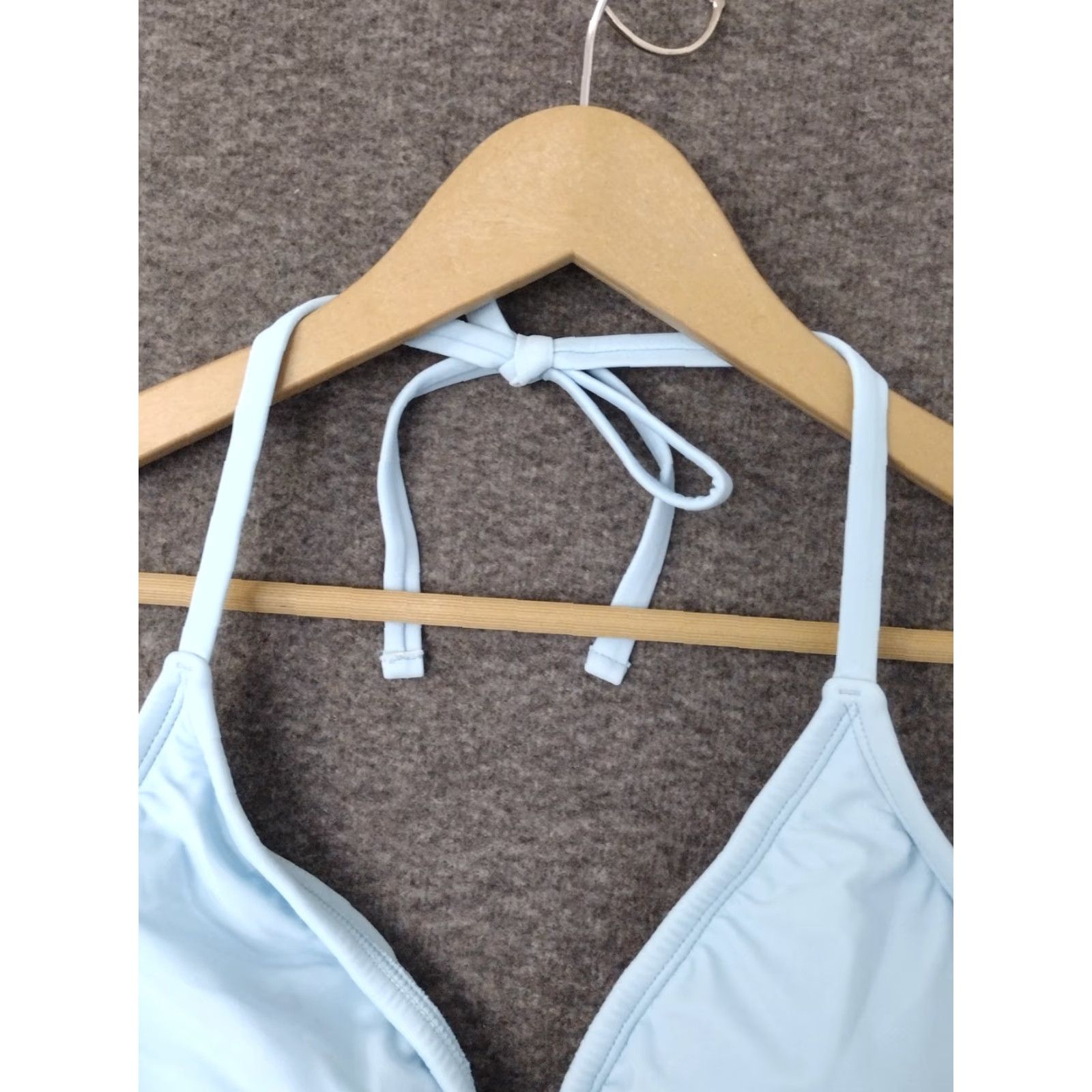 Vintage Shade & Shore Bikini Top Swimwear Blue L Women's Removable Pads Spaghetti Strap Size L / US 10 / IT 46 - 7 Thumbnail