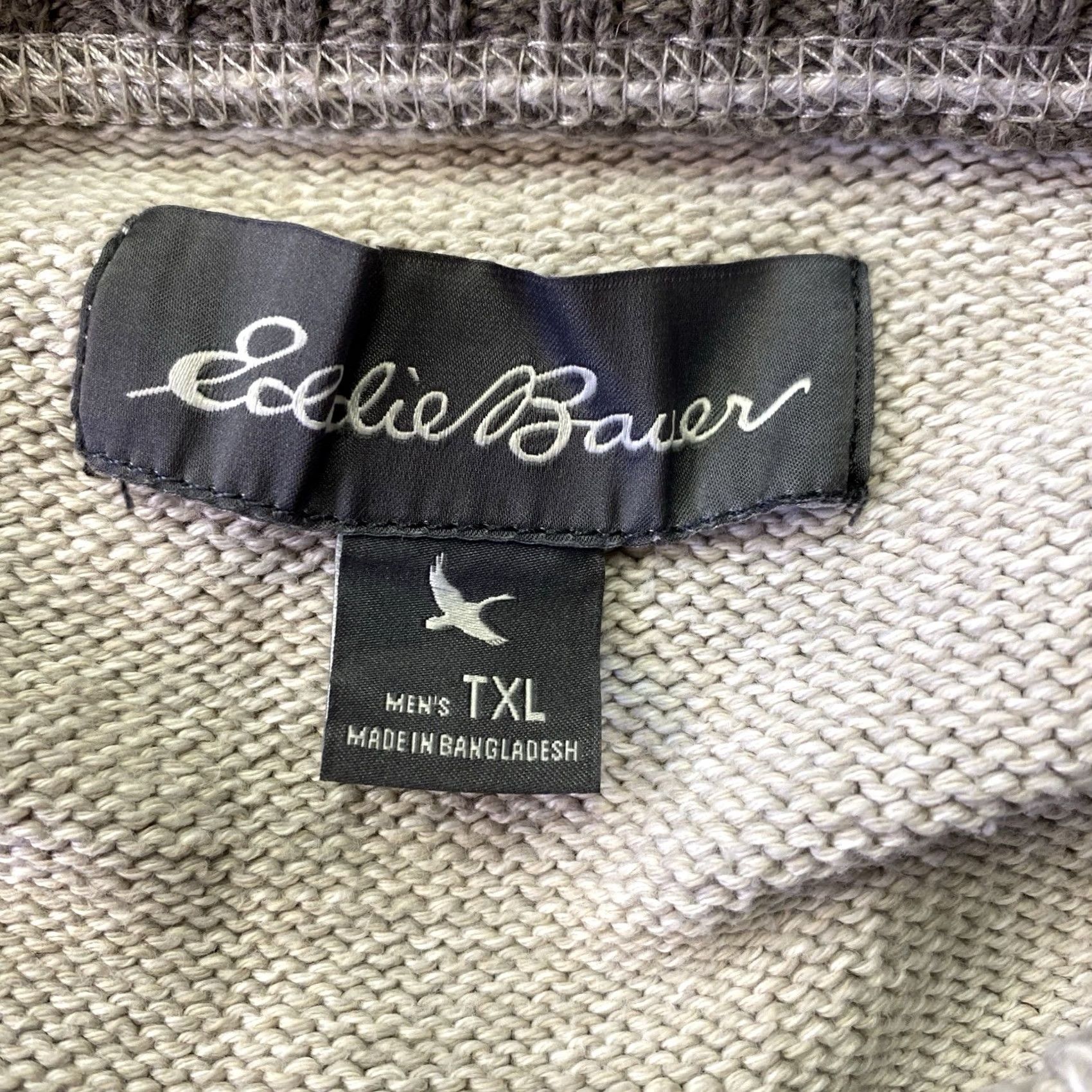 Eddie Bauer VINTAGE? No. Eddie Bauer Pullover Beige Heavyweight Cotton XL Tall Sweater Crew Neck Casual Men Knit Size US XL / EU 56 / 4 - 4 Thumbnail