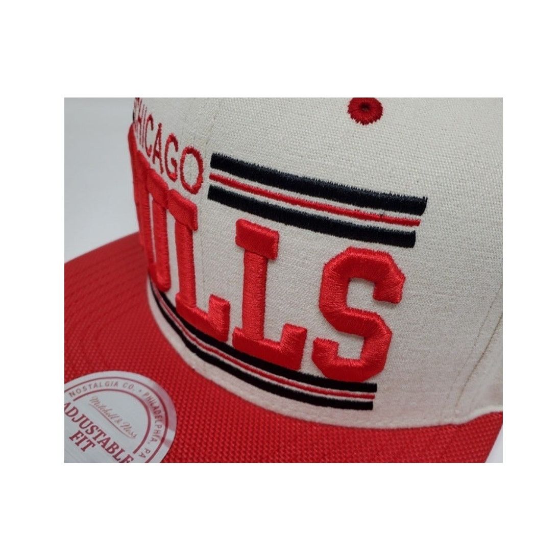 Mitchell & Ness NBA Chicago Bulls Mitchell & Ness Block Cream Snapback Hat Size ONE SIZE - 2 Thumbnail