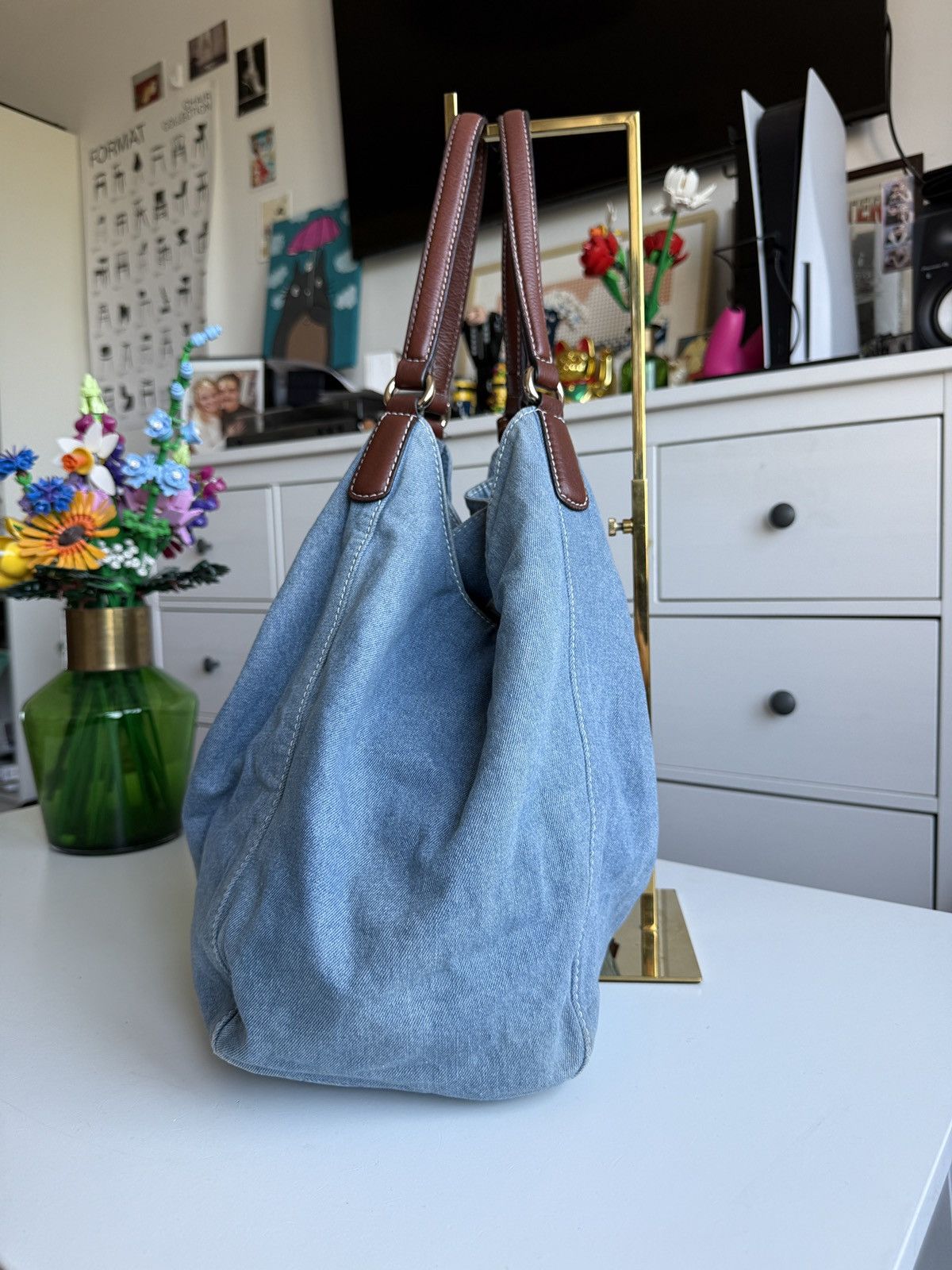 Designer × Gucci Gucci Soho denim shoulder shopper bag designer luxury archive Size ONE SIZE - 7 Thumbnail