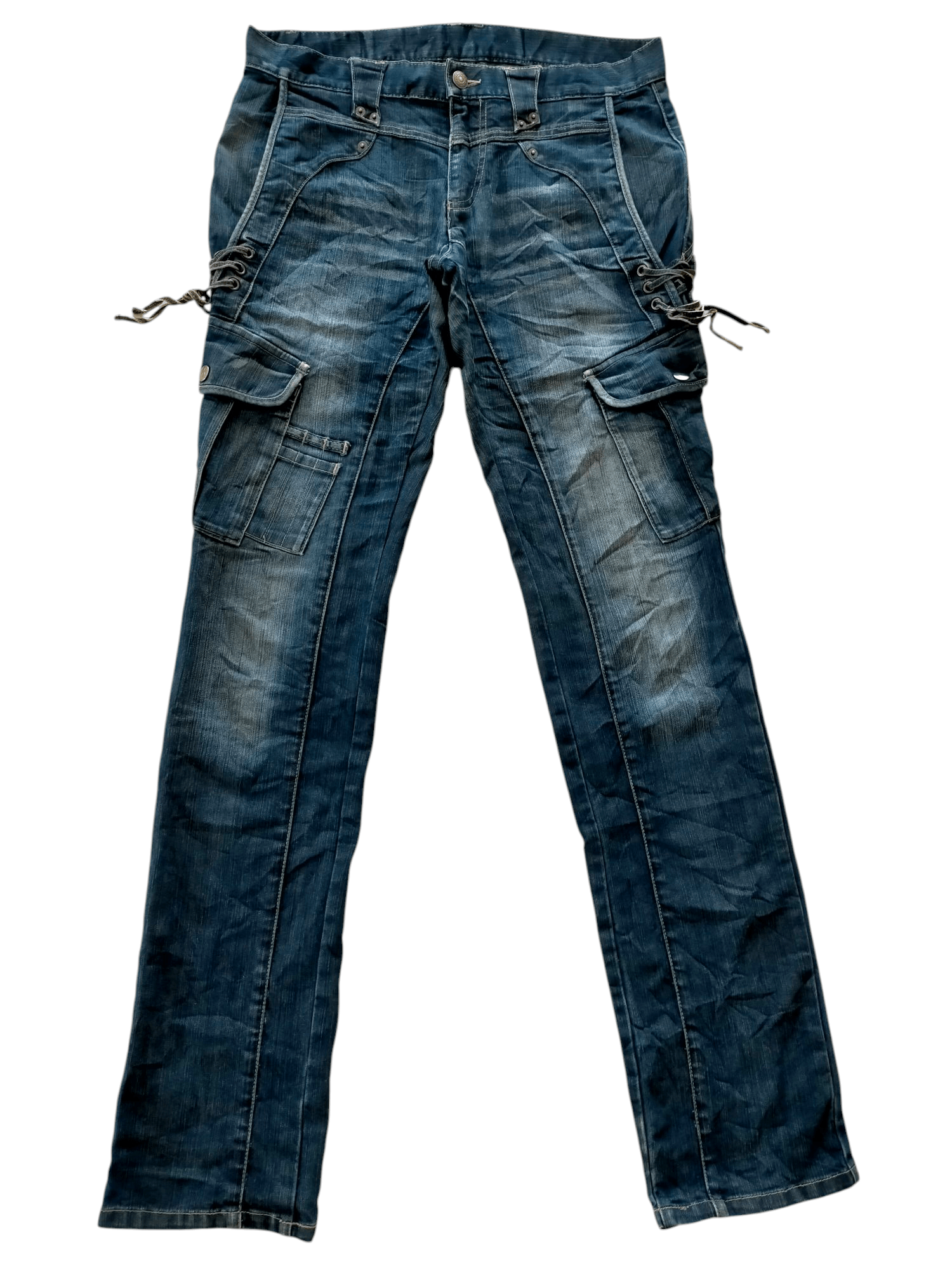 PPFM PPFM Japan Cargo Punk Style Denim Jeans Size US 32 / EU 48 - 3 Thumbnail