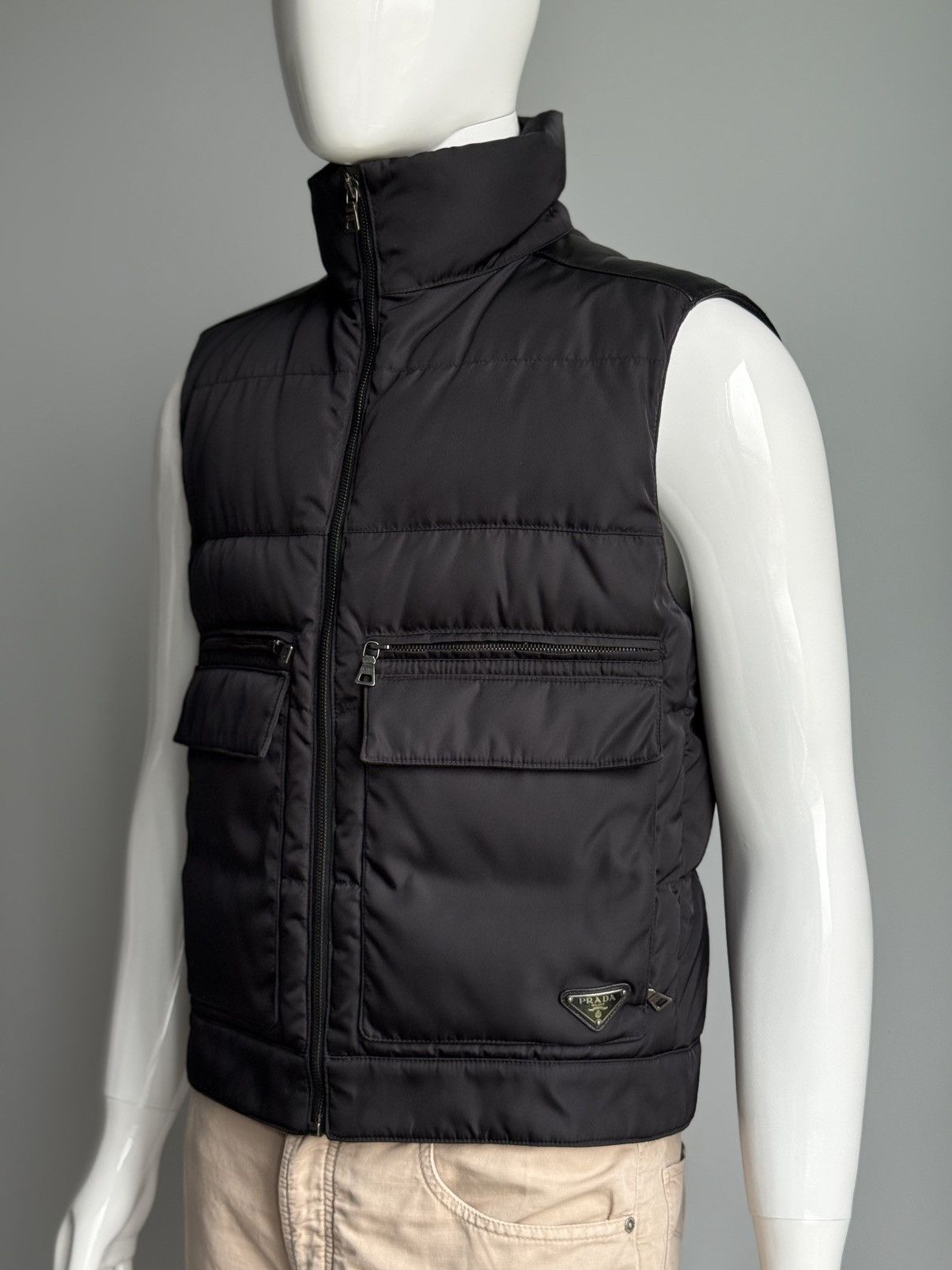 Prada Prada Badge Logo Cargo Gabardine Nylon/Lamb Puffer Down Vest Size US M / EU 48-50 / 2 - 7 Thumbnail