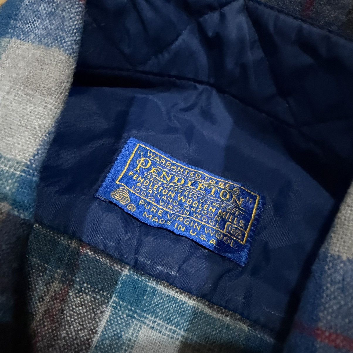 Pendleton Vintage pendleton wool shirt blue plaid Size US L / EU 52-54 / 3 - 3 Thumbnail