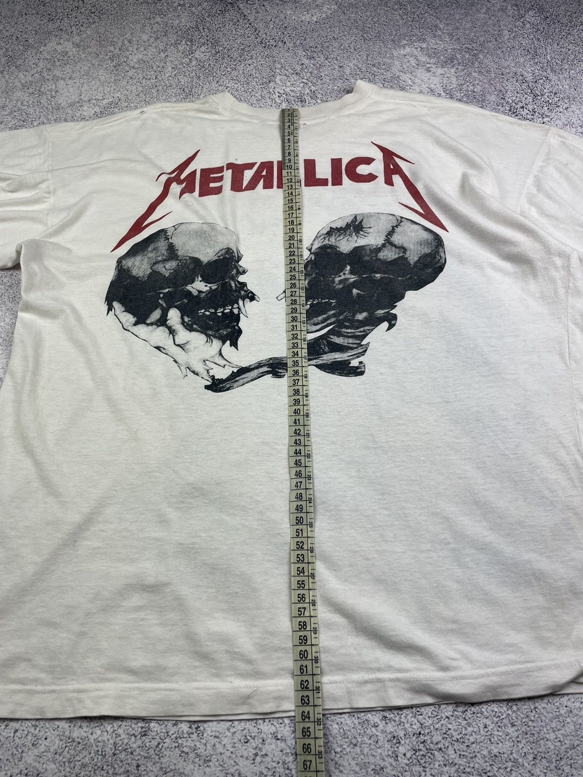 Metallica 90s Metallica Double-Sided Band Tee White Graphic Sz S-M Size US M / EU 48-50 / 2 - 17 Thumbnail