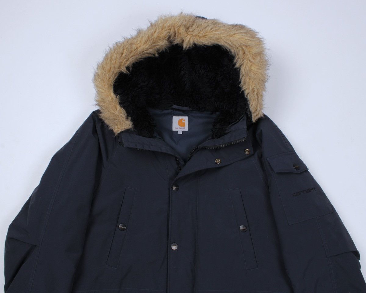 Carhartt × Carhartt Wip CARHARTT WIP Anchorage Parka Nylon Blue Fur Hooded Size US S / EU 44-46 / 1 - 4 Thumbnail