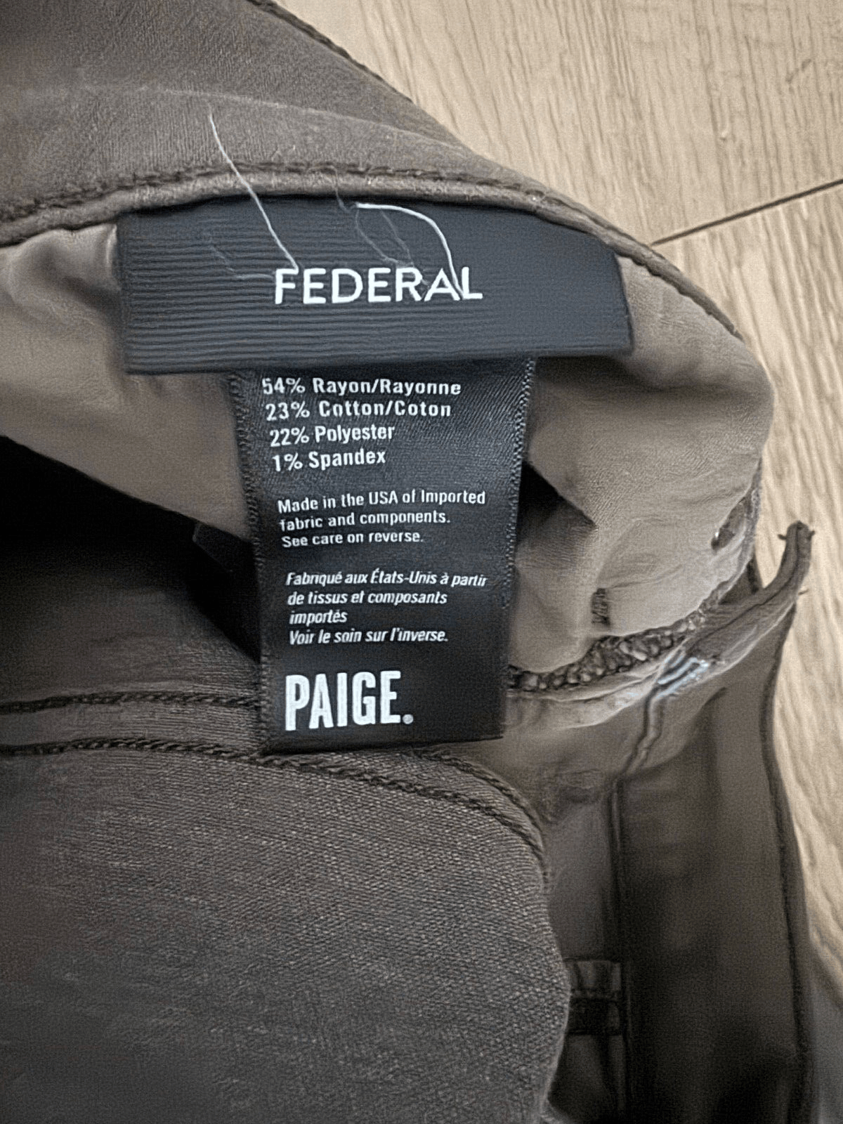 Paige Paige Jeans Mens 34x30 FEDERAL Slim Straight Gray Denim Size US 34 / EU 50 - 3 Thumbnail