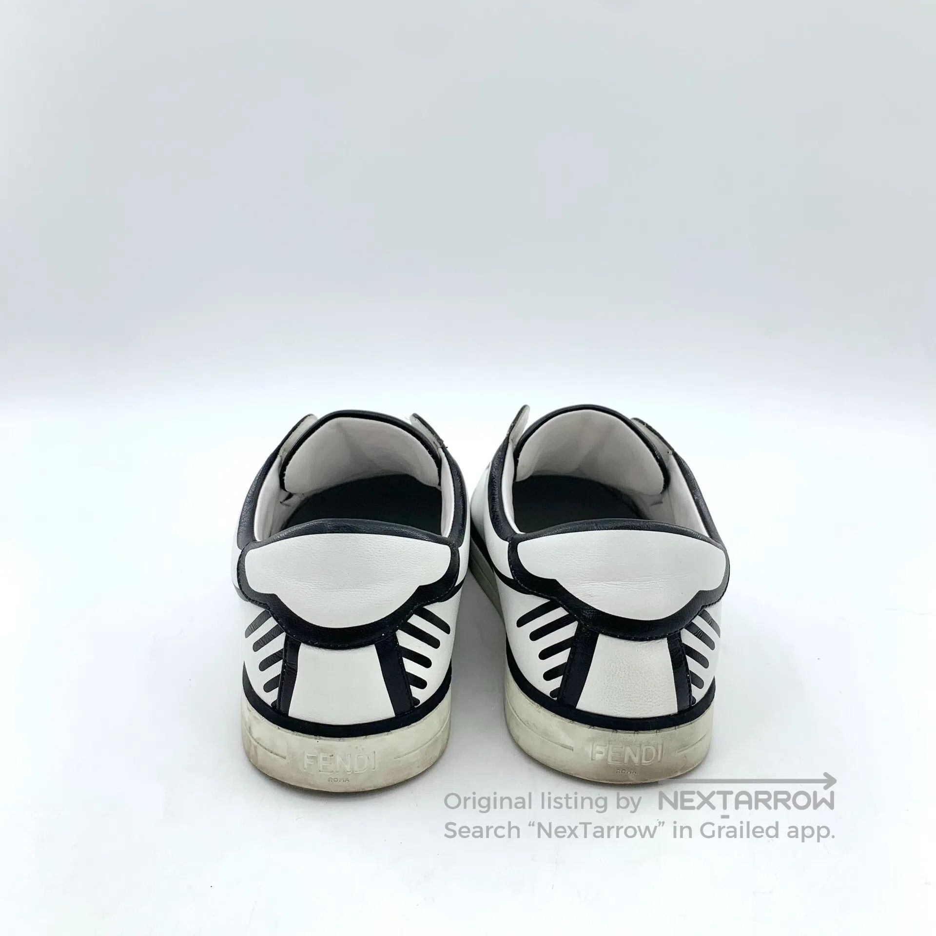 Fendi FENDI White double F graffiti print casual flat shoes| Size US 5.5 / IT 35.5 - 4 Thumbnail