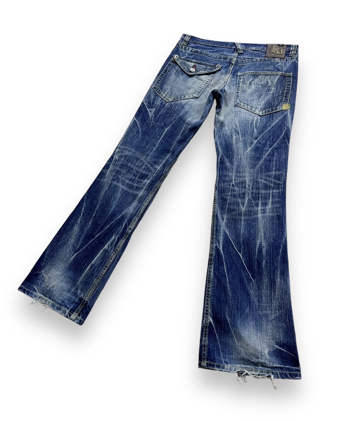 Onia VTG FLARE🔥ONIARAI Clawmark Whisker Distressed Blue Denim Size US 32 / EU 48 - 5 Thumbnail
