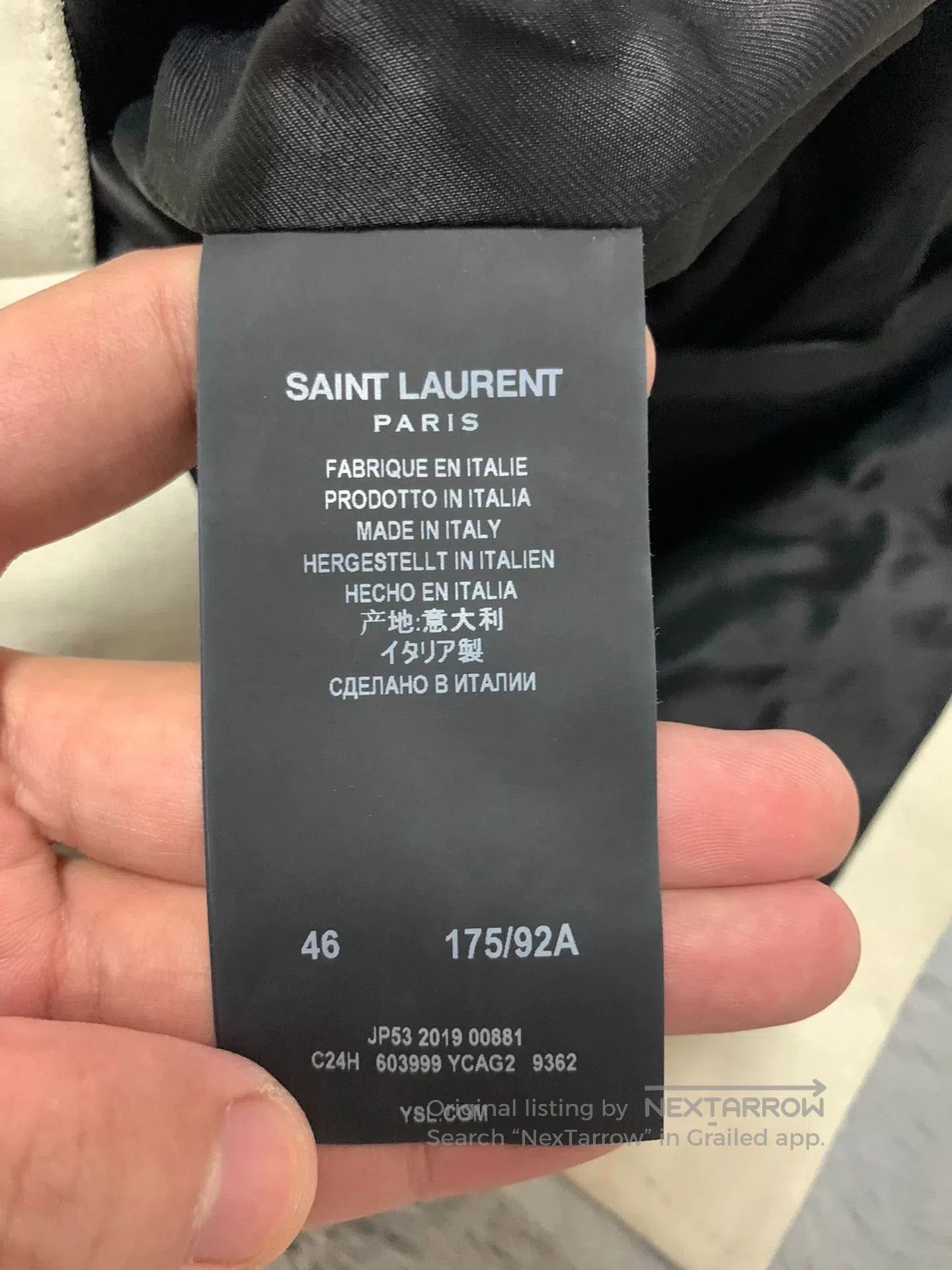 Saint Laurent Paris Saint Laurent SLP 20SS Runway Suede Jacket. Size US S / EU 44-46 / 1 - 4 Thumbnail