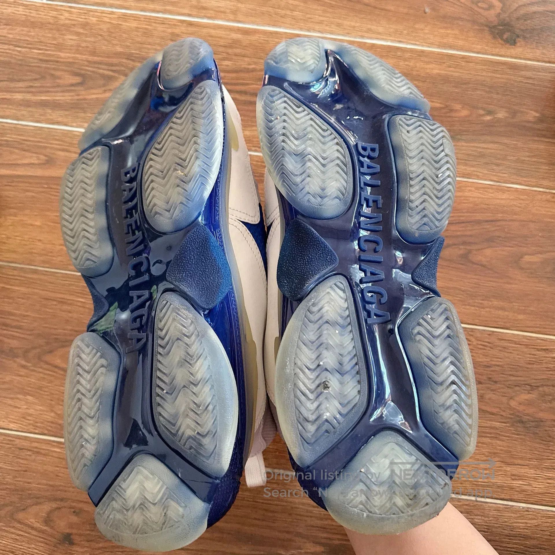 Balenciaga Balenciaga Triple S White Blue Sneakers. Size US 11 / EU 44 - 4 Thumbnail