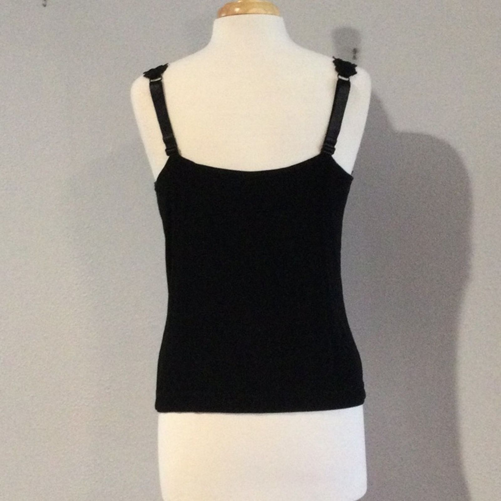 Chicos Chico's Travelers Black Lace Adjustable Strap Tank 2/L/12 Size L / US 10 / IT 46 - 7 Thumbnail