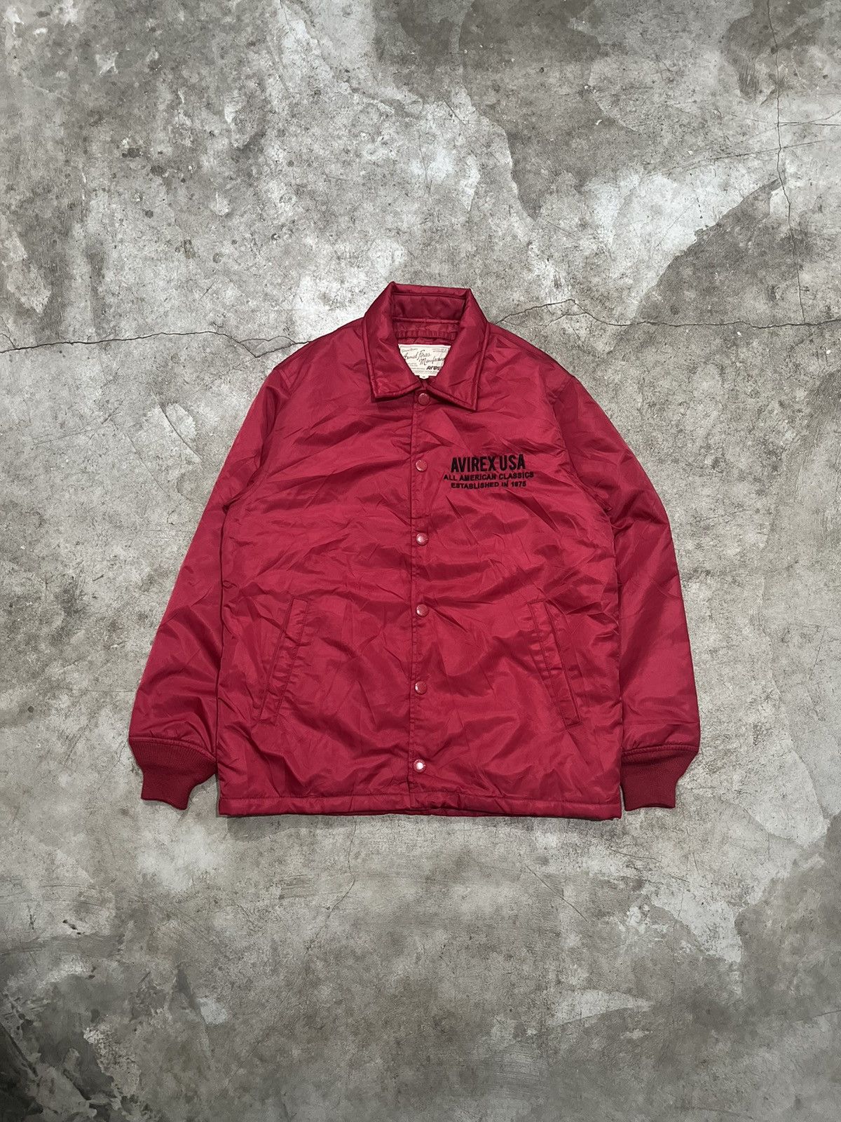 Avirex × Vintage Rare! Avirex Varsity Logo Patch Coach Jacket Size US M / EU 48-50 / 2 - 3 Thumbnail