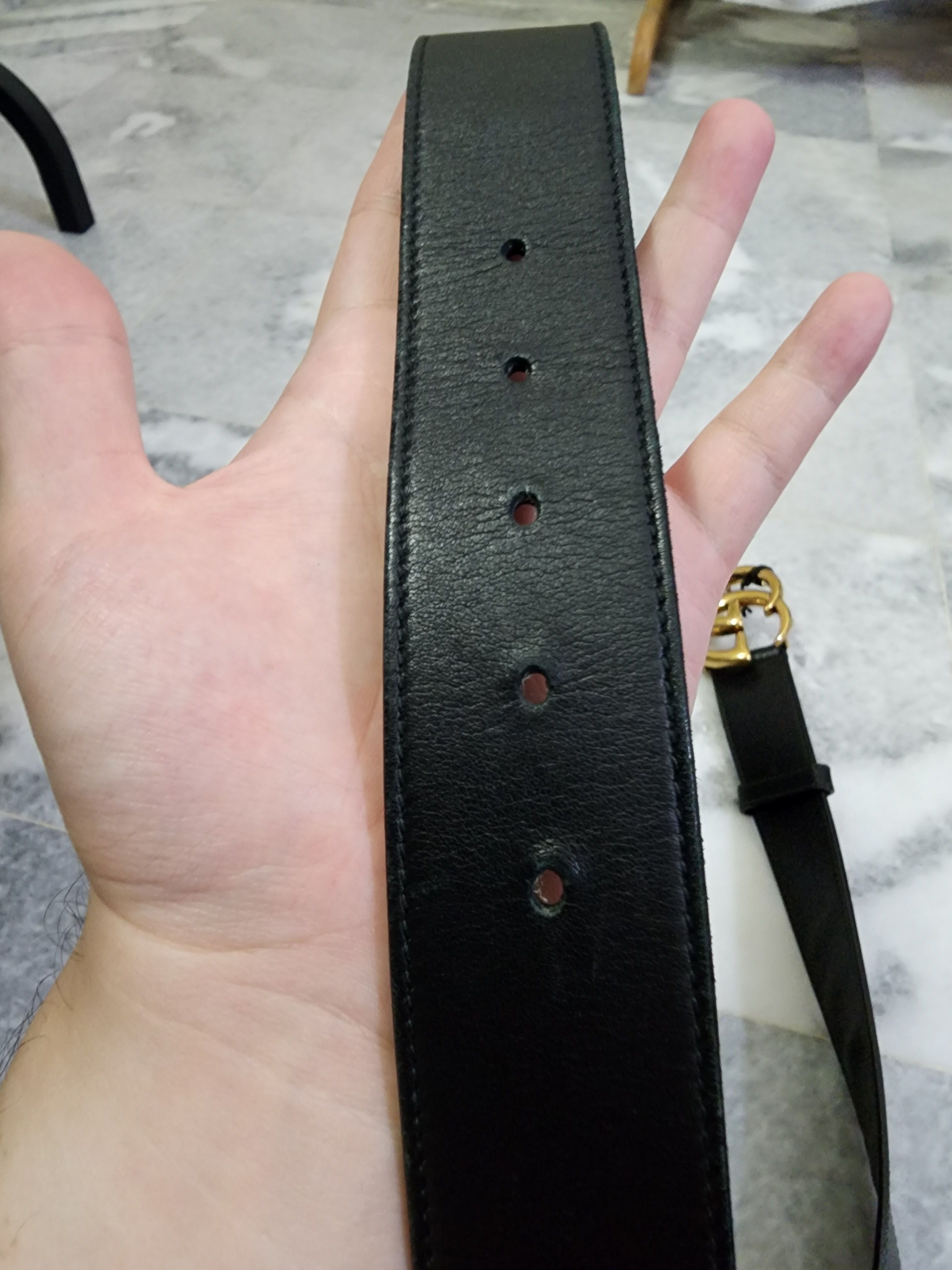 Gucci Leather GG Buckle Belt Size 34 - 5 Thumbnail