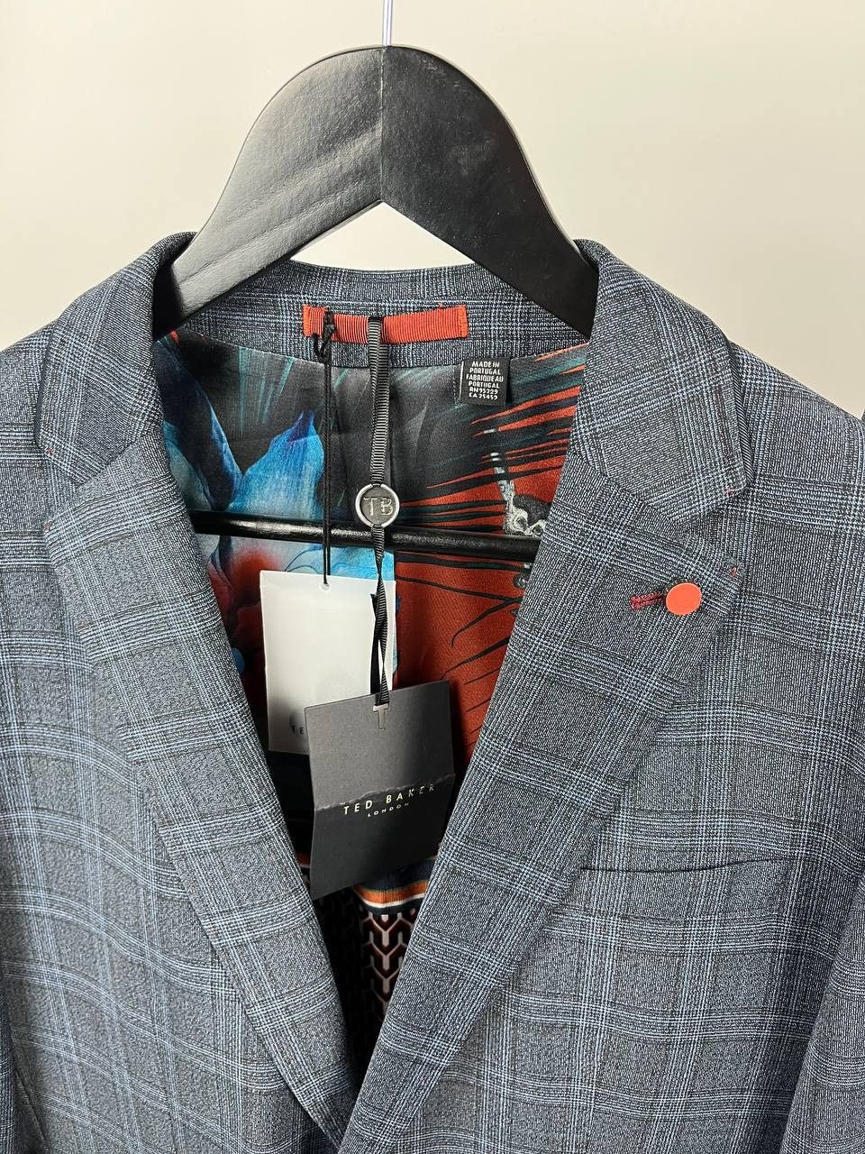 Ted Baker Ted Baker London Men's Blue Plaid Wool Blend Suit Size 3 Size 38R - 4 Thumbnail