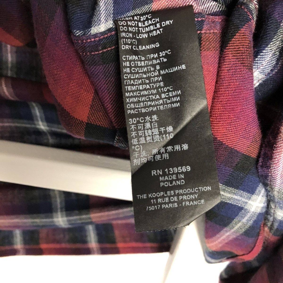 The Kooples The Kooples Plaid Check Long Sleeve Shirt Size US L / EU 52-54 / 3 - 12 Thumbnail