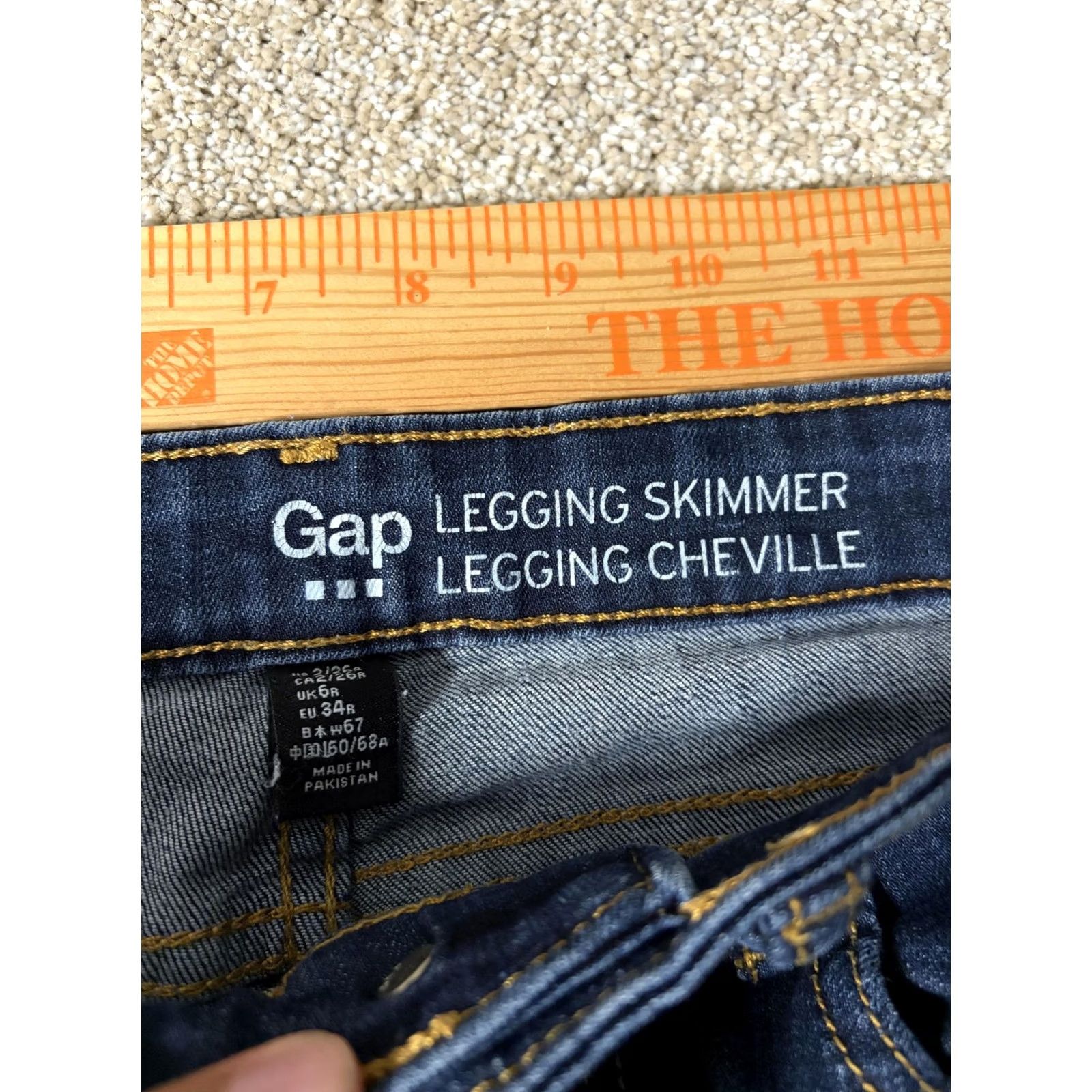 Gap Gap Legging Skimmer Jeans Womens 2/26R Blue Jegging Stretch Ankle Crop Denim Vintage No Size 26" / US 2 / IT 38 - 5 Thumbnail