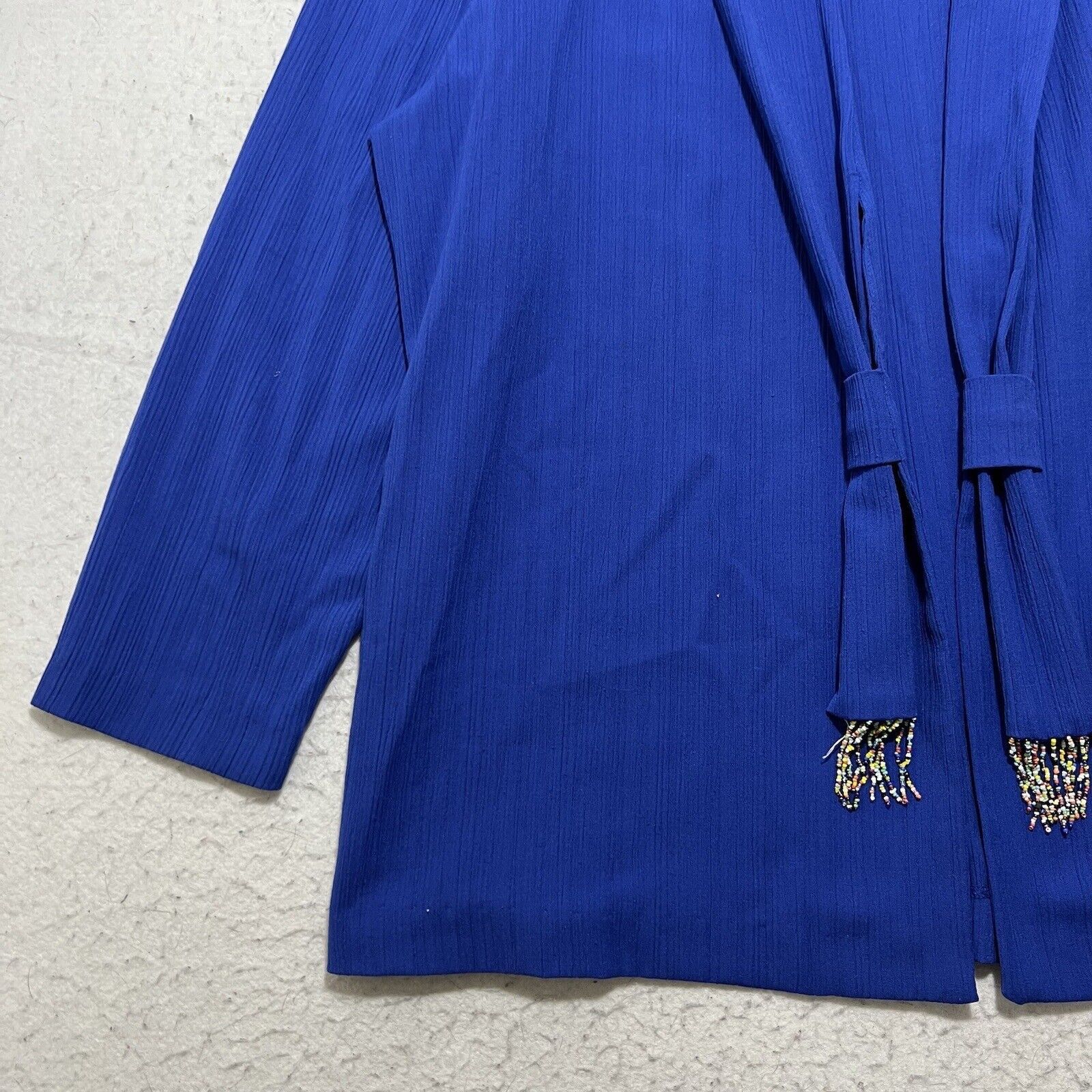 Vintage Vintage GW Originals 40 Open Front Blazer Blue Pockets USA Size M / US 6-8 / IT 42-44 - 8 Thumbnail