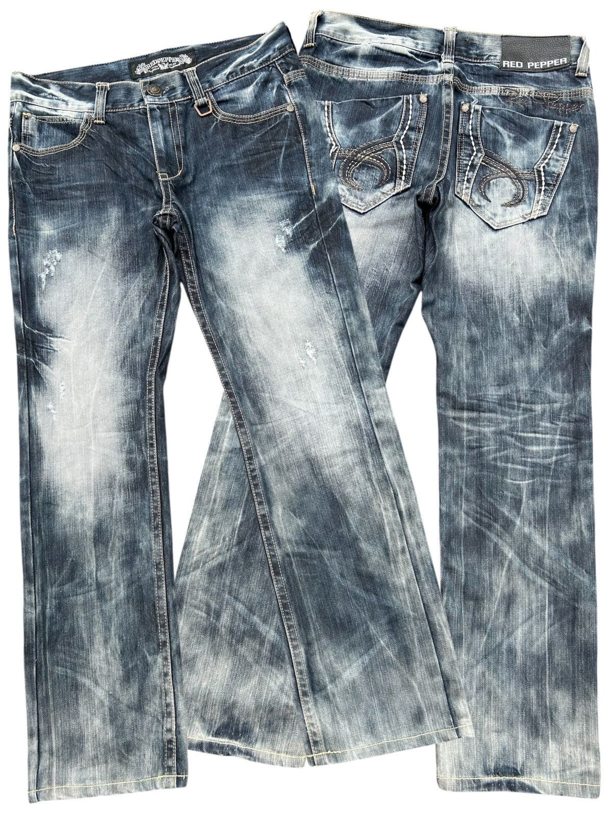 Kapital RED PEPPER JAPANESE DISTRESSED DENIM JEANS Size US 34 / EU 50 - 1 Thumbnail