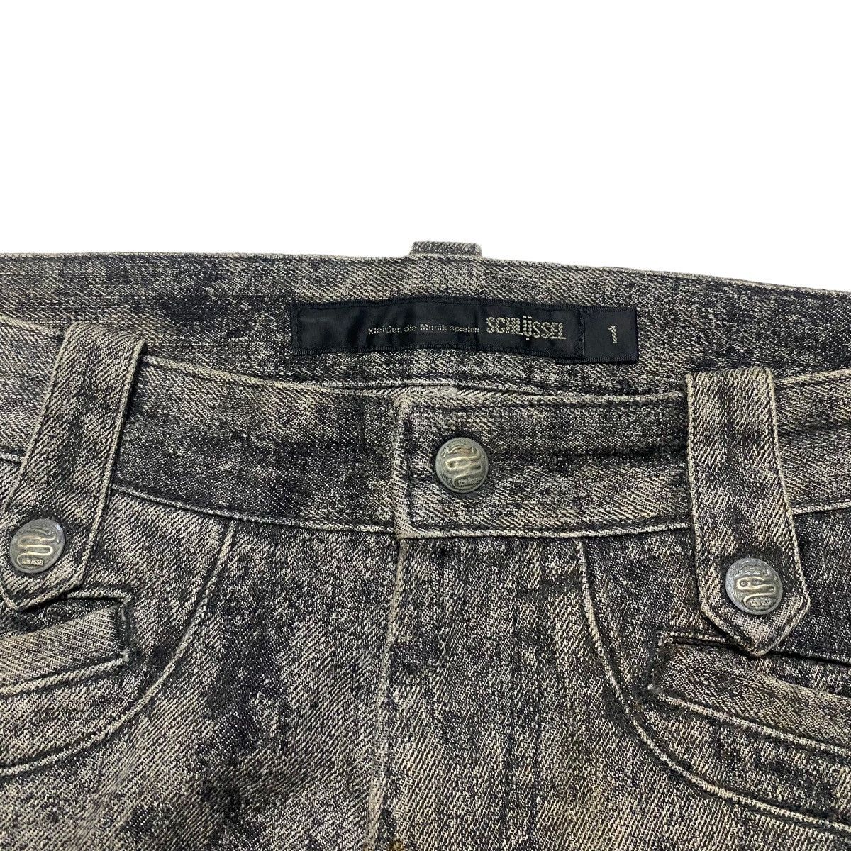 Schlussel SCHLUSSEL Spiral Cut Low Flare Coated Jeans Size US 29 - 6 Thumbnail