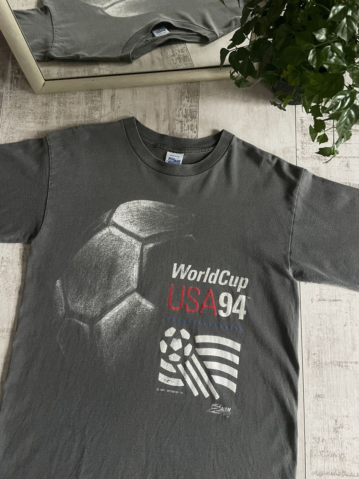 Salem Sportswear × Vintage 1994 Fifa World Cup USA T-Shirt Vintage Sportwear RARE Size US L / EU 52-54 / 3 - 3 Thumbnail
