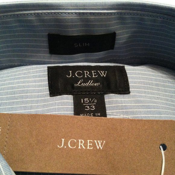 J.Crew J.CREW LUDLOW MENS NEW BLUE COTTON DRESS SHIRT SIZE:15.5/33 Size US M / EU 48-50 / 2 - 5 Thumbnail