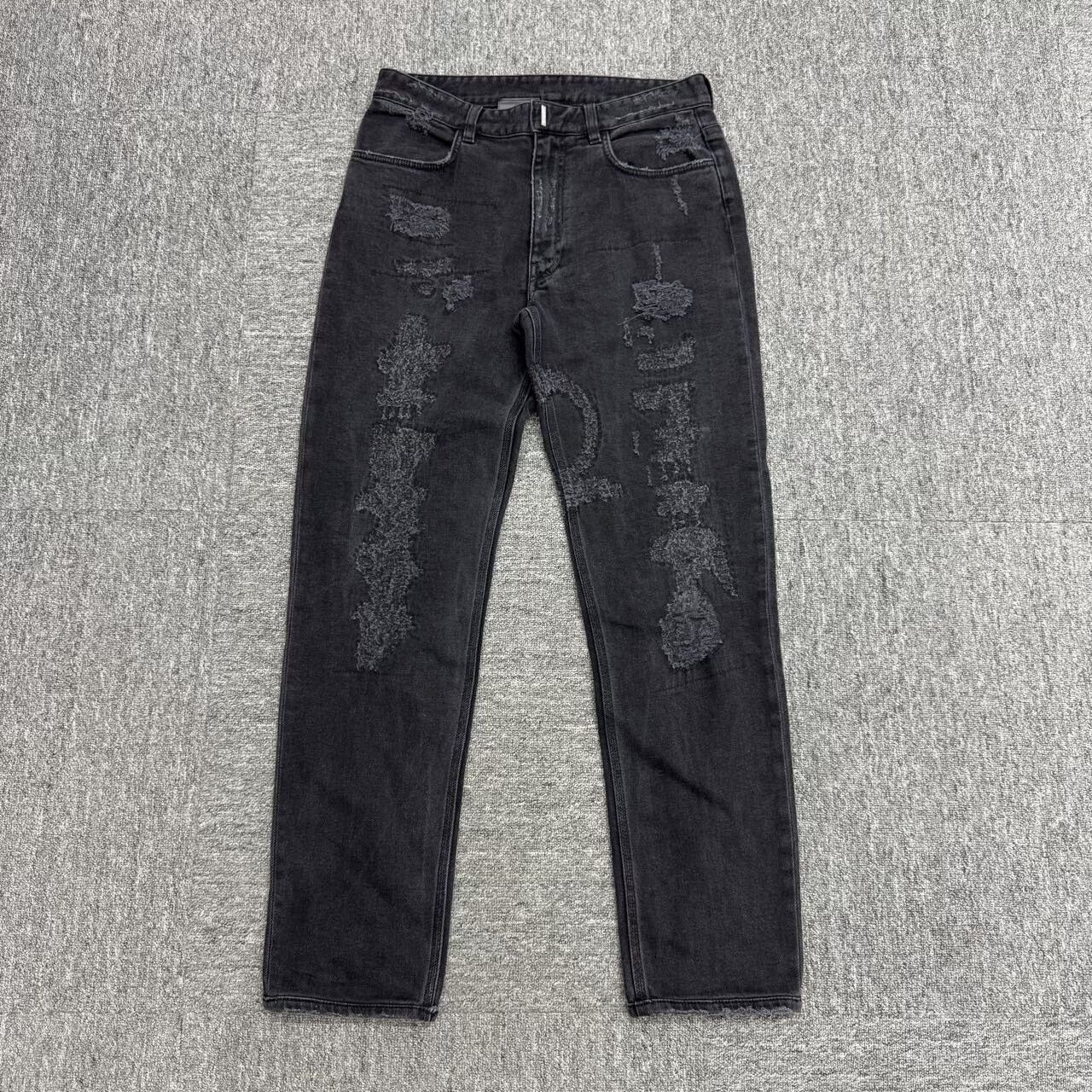 Givenchy Distressed Black Denim Pants