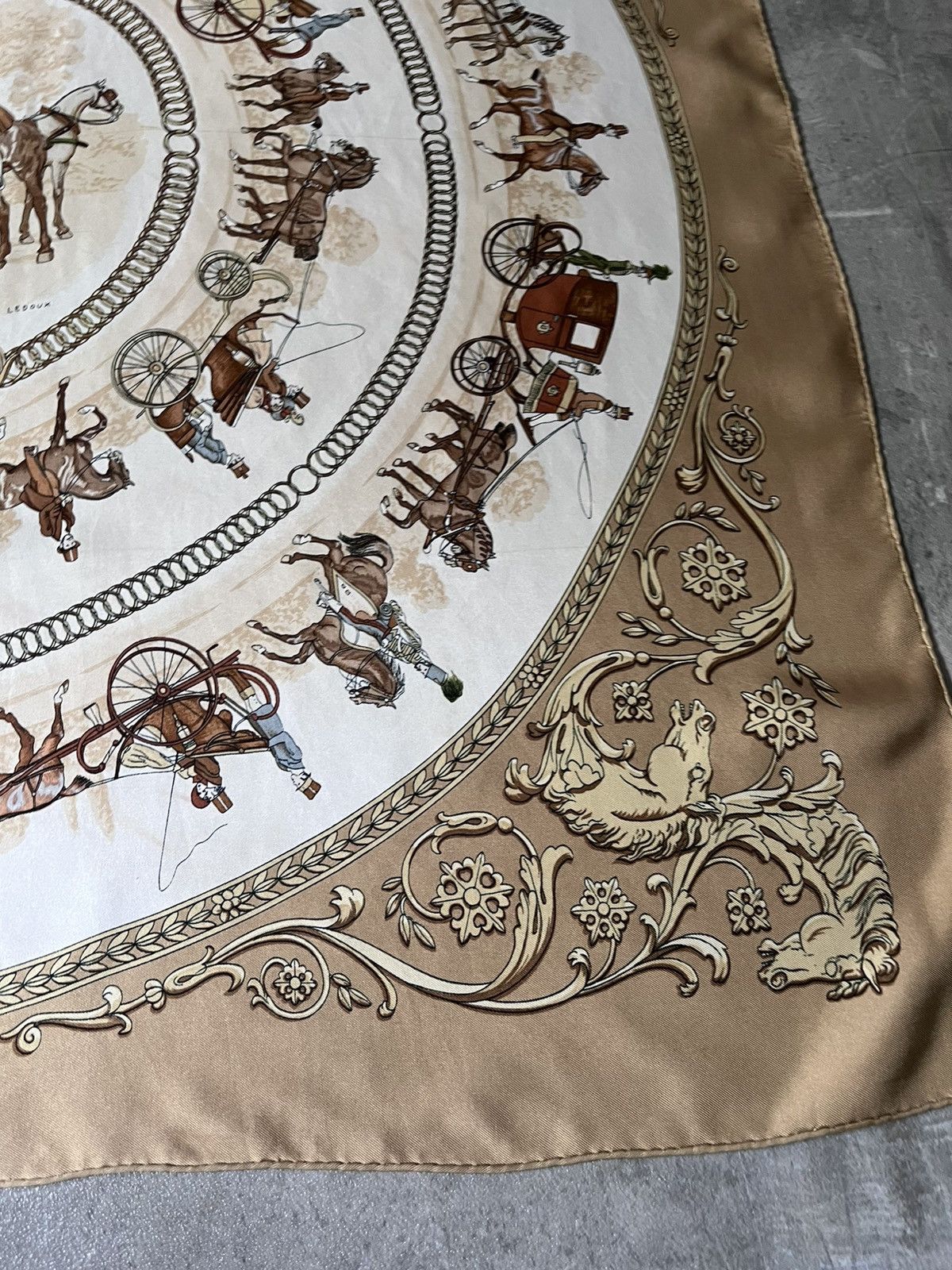 Hermes Hermes ''La Promenade De Longchamps'' by Ledoux silk scarf Size ONE SIZE - 5 Thumbnail
