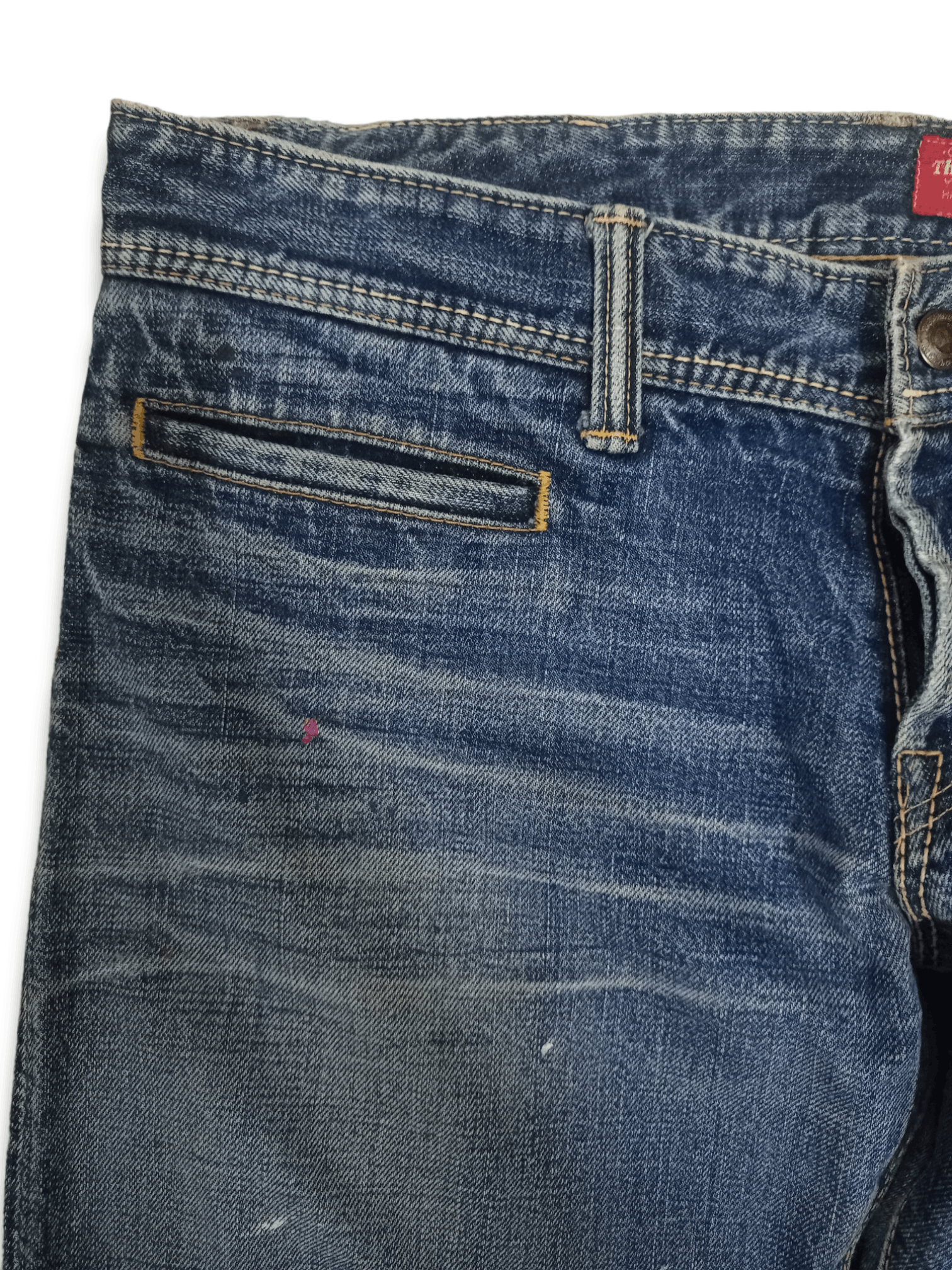 Japanese Brand Vintage THE CHANGELING Selvedge Distressed Loose Jeans Size US 33 - 4 Thumbnail