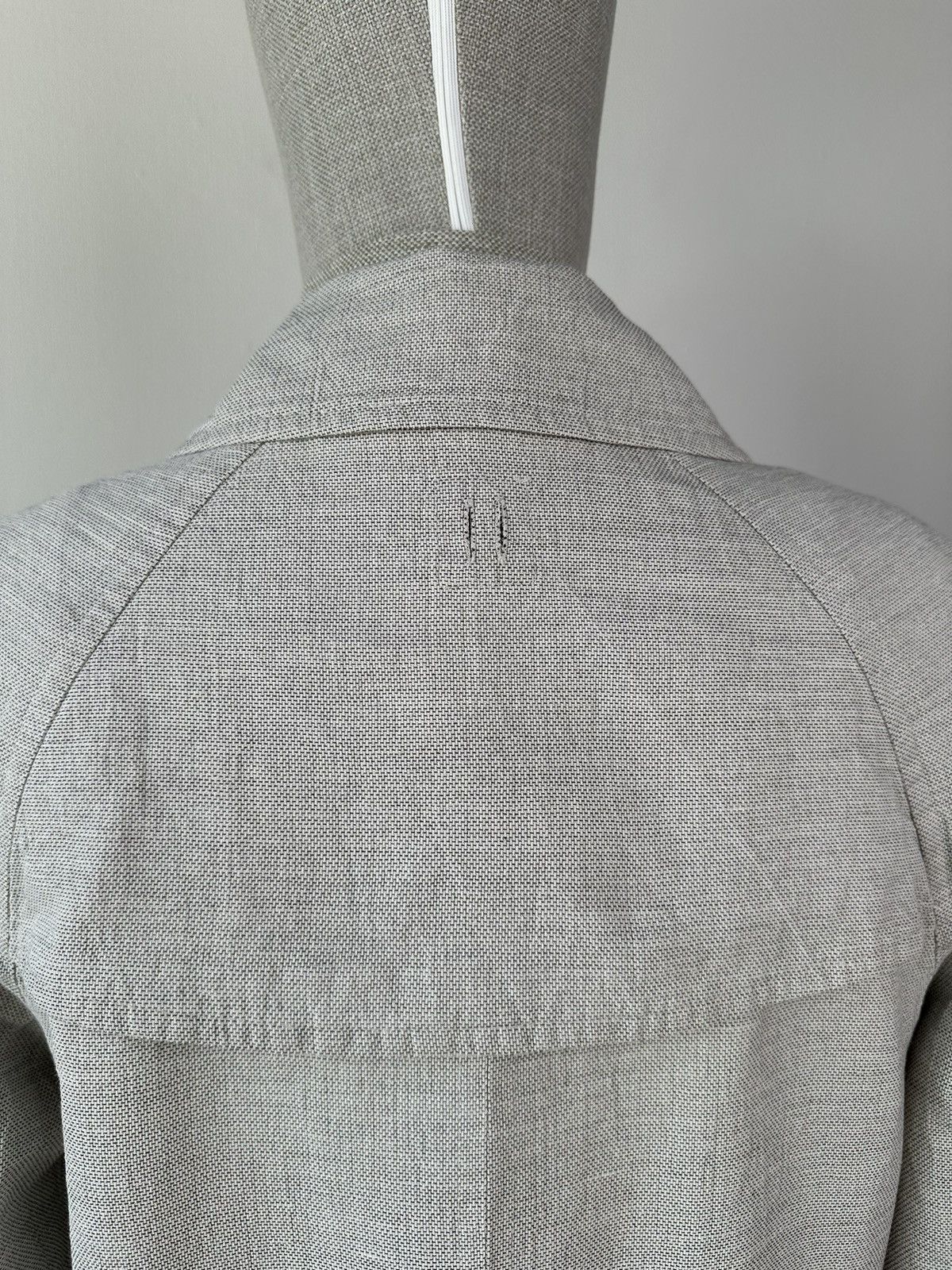 hannes roether HANNES ROETHER Linen Double-Breasted Trench Coat Avant Garde Size M / US 6-8 / IT 42-44 - 16 Thumbnail